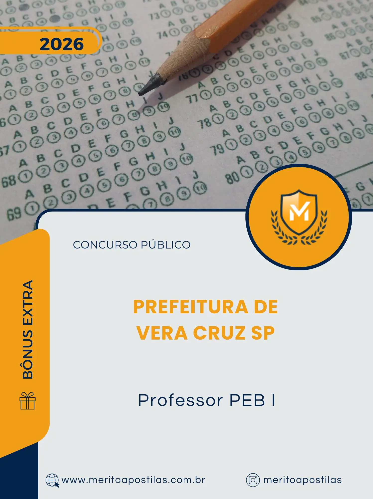 Apostila Professor PEB I Prefeitura de Vera Cruz SP 2026