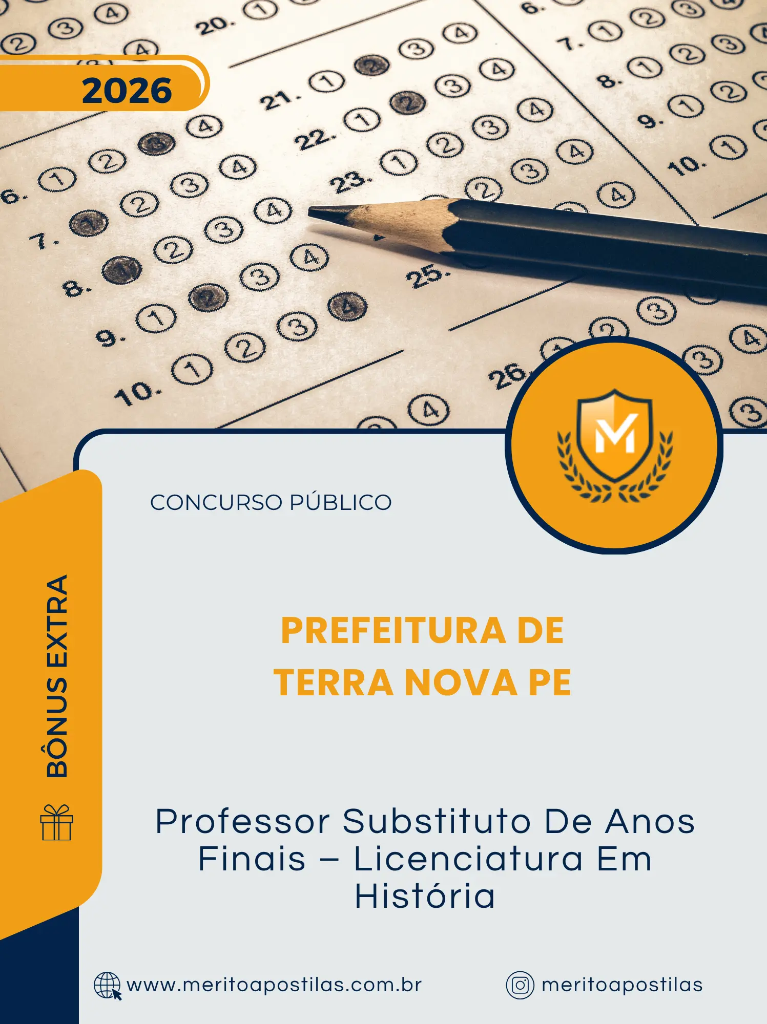 Apostila Professor Substituto De Anos Finais Licenciatura Em História Prefeitura de Terra Nova PE 2026