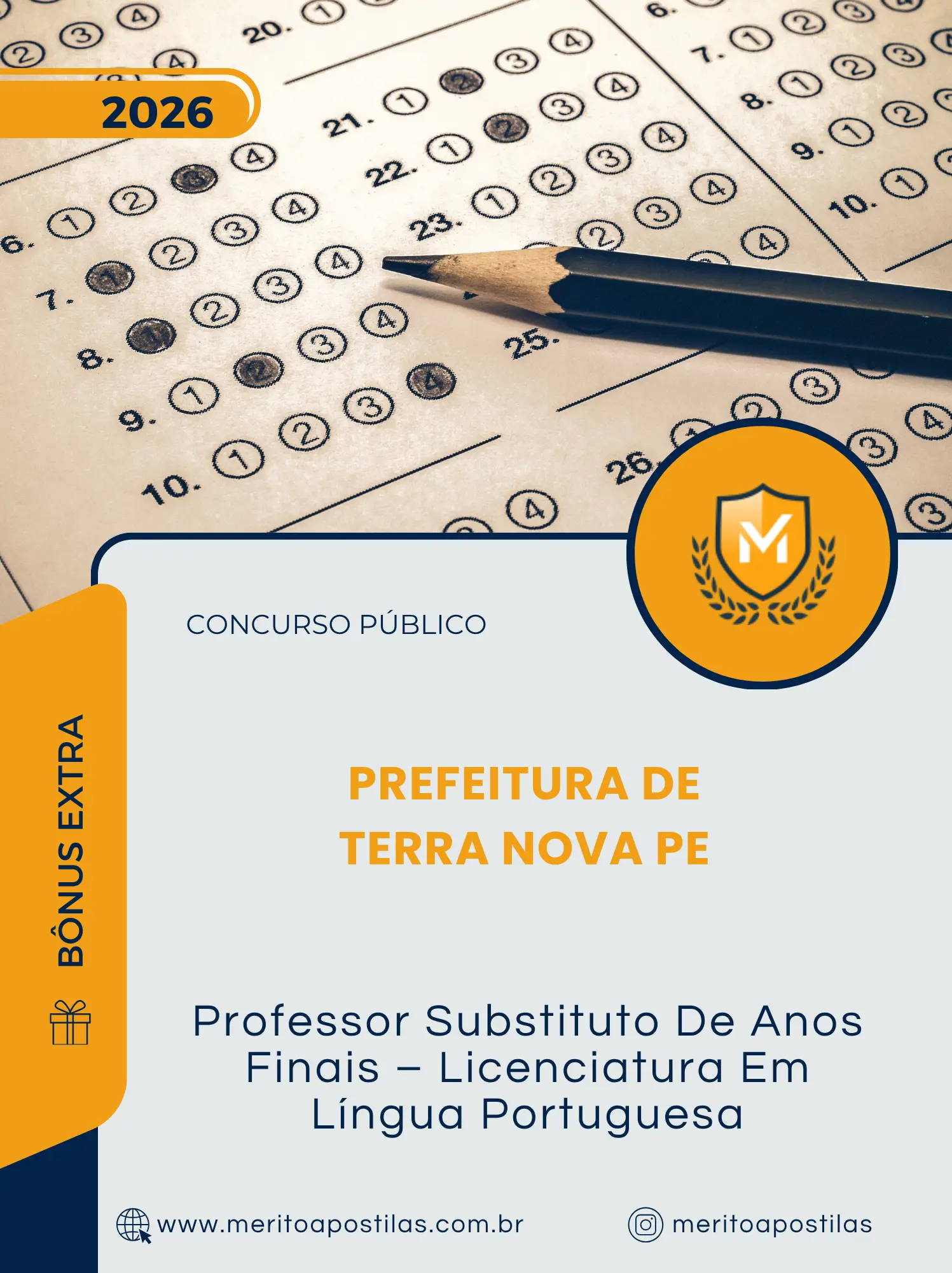 Apostila Professor Substituto De Anos Finais Licenciatura Em Língua Portuguesa Prefeitura de Terra Nova PE 2026