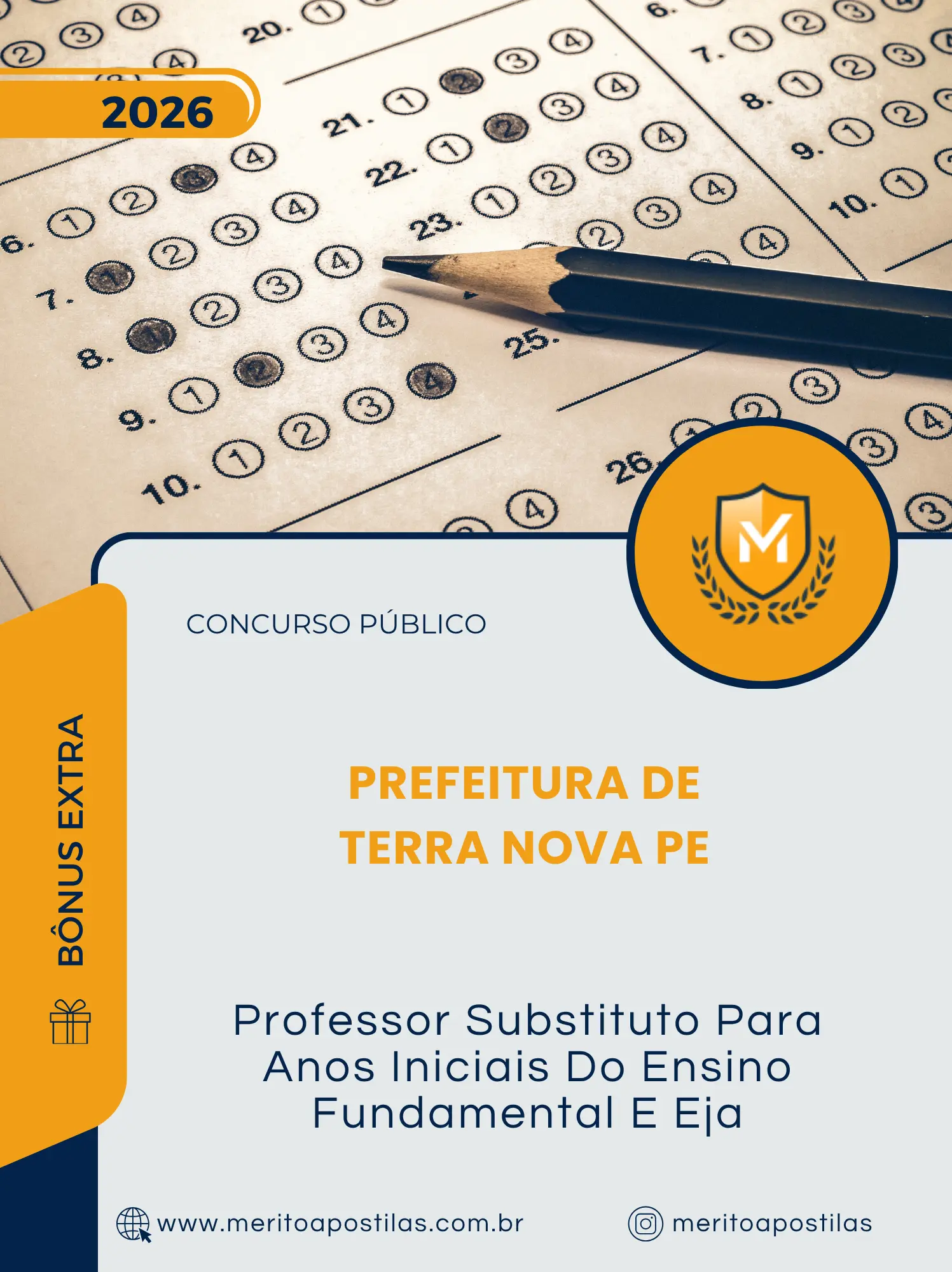 Apostila Professor Substituto Para Anos Iniciais Do Ensino Fundamental E Eja Prefeitura de Terra Nova PE 2026