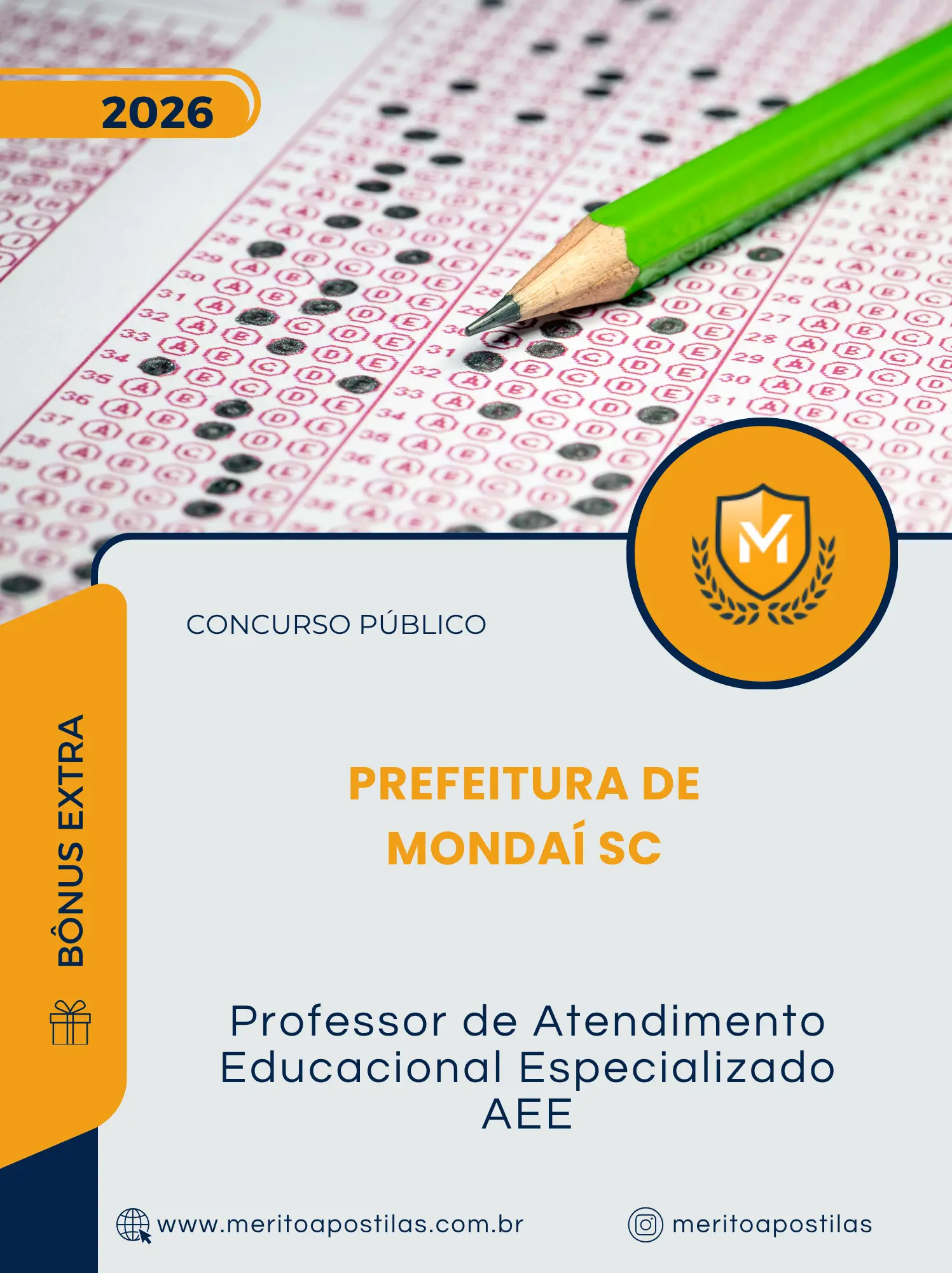 Apostila Professor de Atendimento Educacional Especializado AEE Prefeitura de Mondaí SC 2026