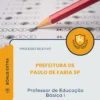 Apostila Professor de Educação Básica I Prefeitura de Paulo de Faria SP 2026