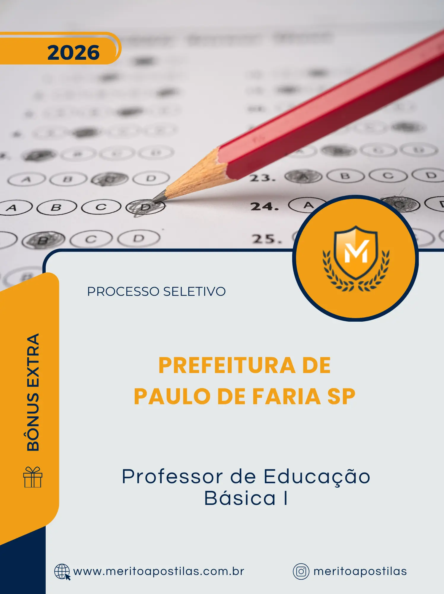 Apostila Professor de Educação Básica I Prefeitura de Paulo de Faria SP 2026