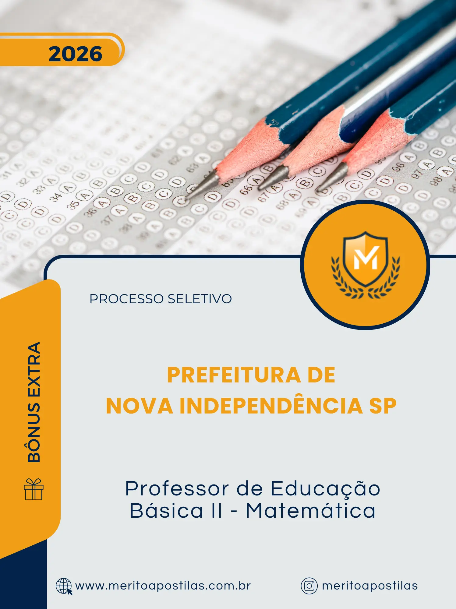 Apostila Professor de Educação Básica II Matemática Prefeitura de Nova Independência SP 2026