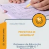 Apostila Professor de Educação Básica II PEB II Matemática Prefeitura de Iacanga SP 2026