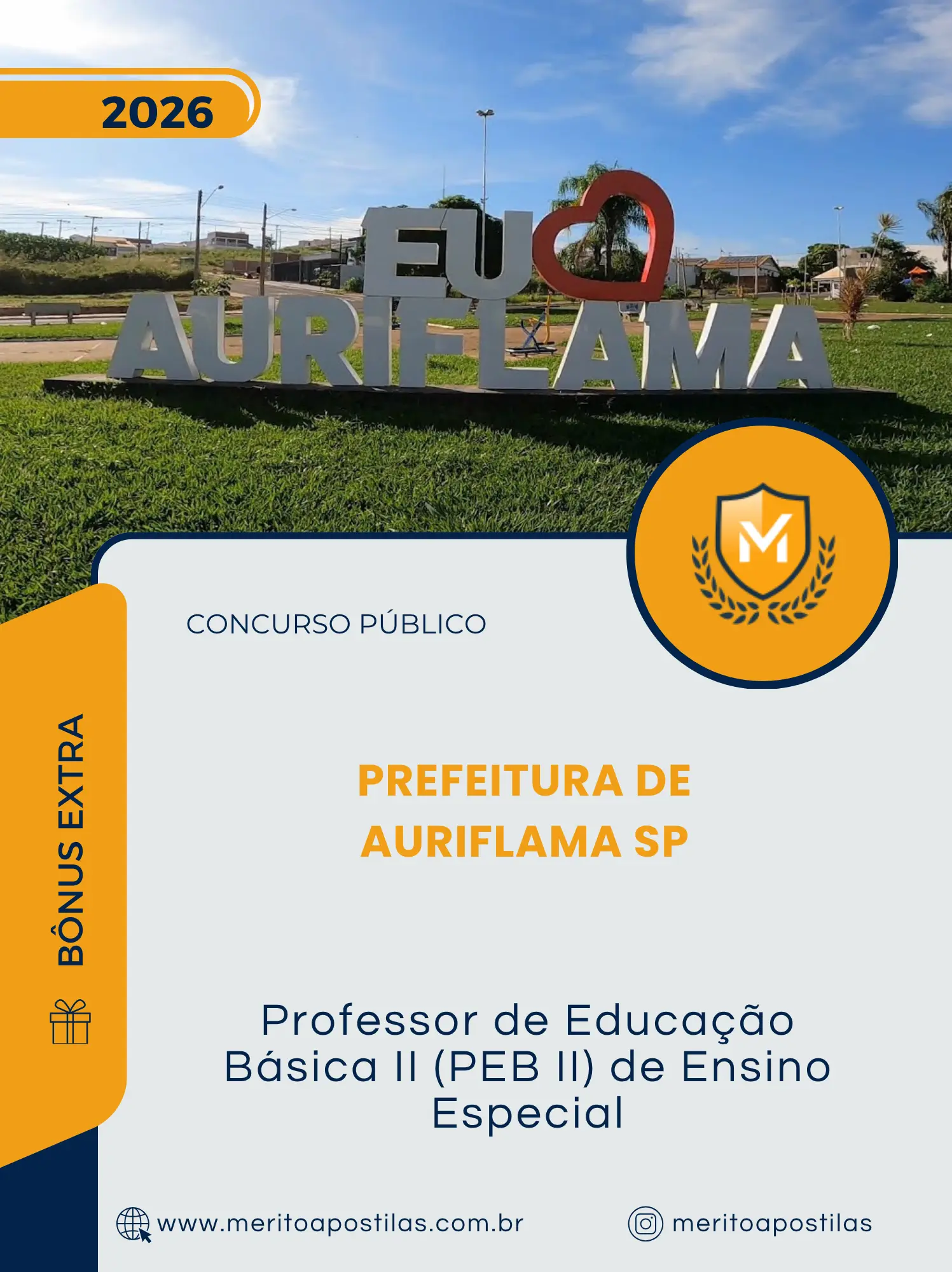 Apostila Professor de Educação Básica II PEB II de Ensino Especial Prefeitura de Auriflama SP 2026