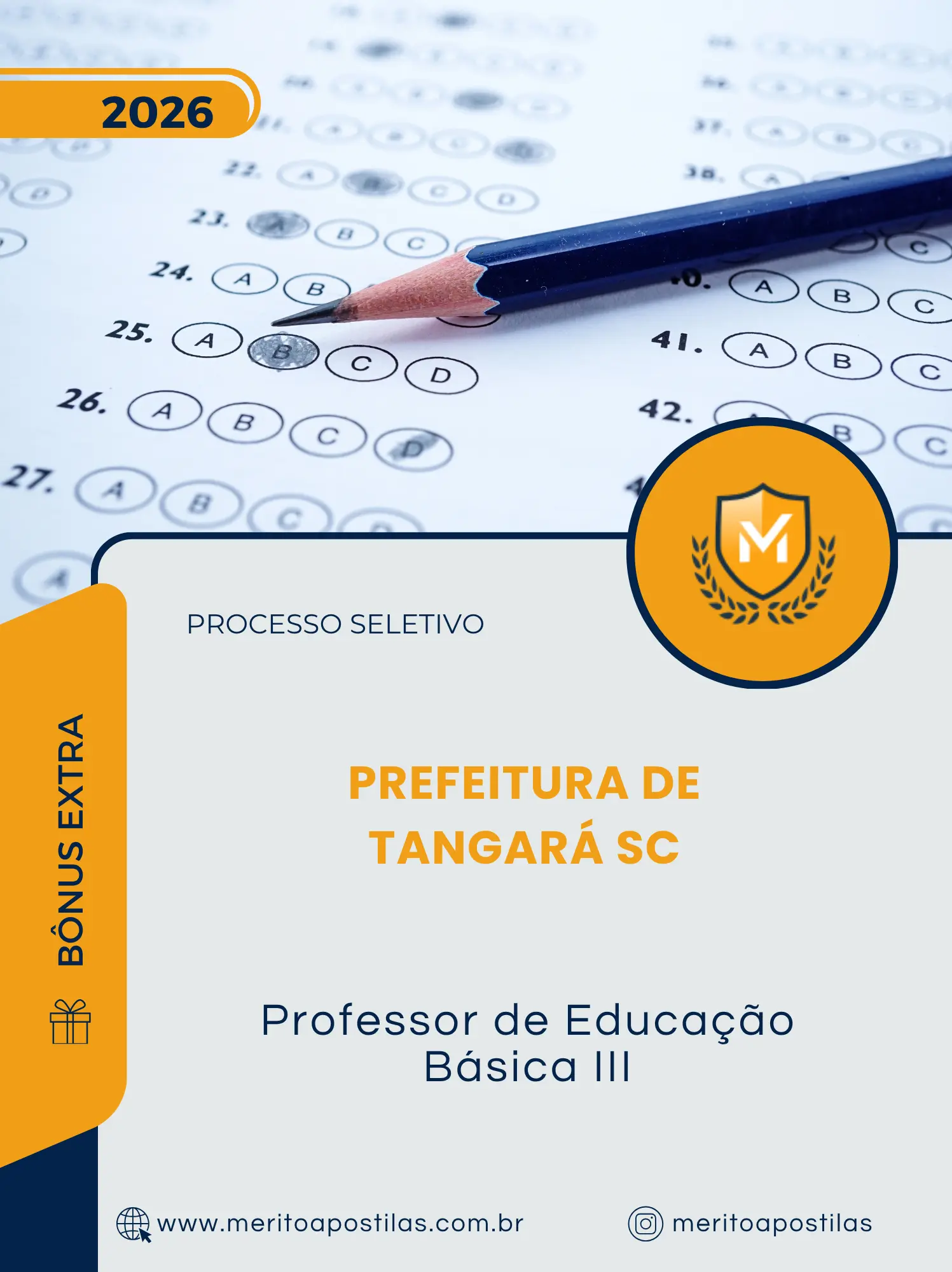 Apostila Professor de Educação Básica III Prefeitura de Tangará SC 2026