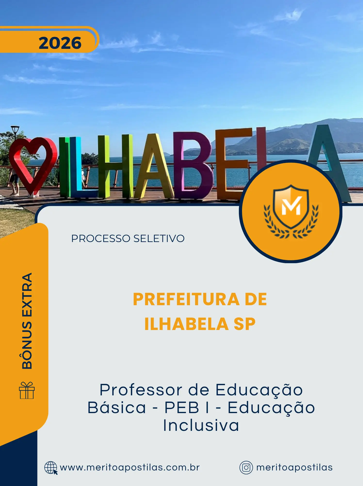 Apostila Professor de Educação Básica PEB I Educação Inclusiva Prefeitura de Ilhabela SP 2026