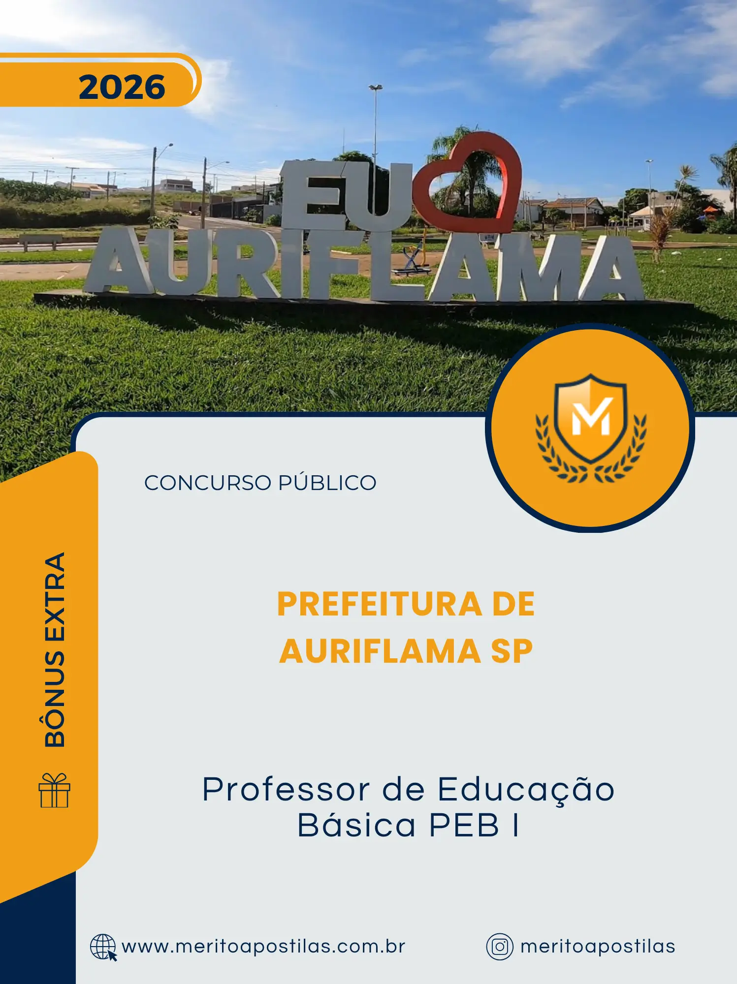 Apostila Professor de Educação Básica PEB I Prefeitura de Auriflama SP 2026