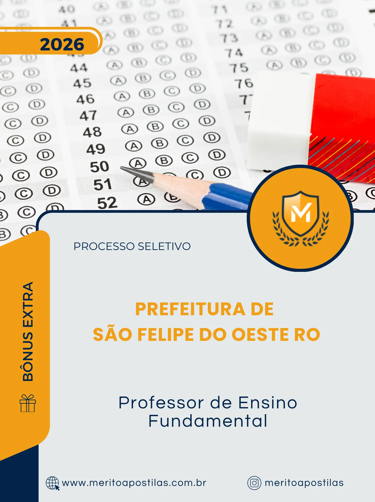 Apostila Professor de Ensino Fundamental Prefeitura de São Felipe do Oeste RO 2026