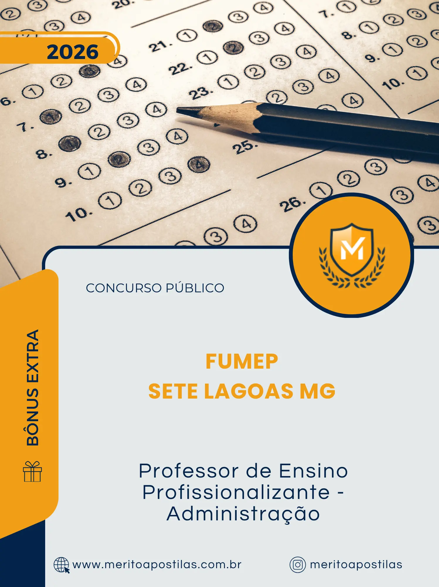 Apostila Professor de Ensino Profissionalizante Administração Concurso Público FUMEP de Sete Lagoas MG 2026