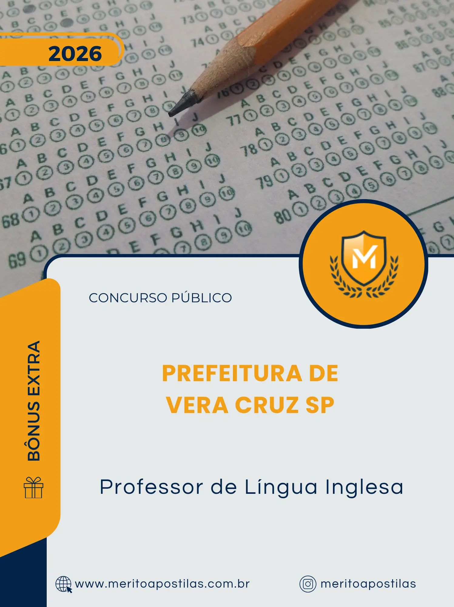 Apostila Professor de Língua Inglesa Prefeitura de Vera Cruz SP 2026