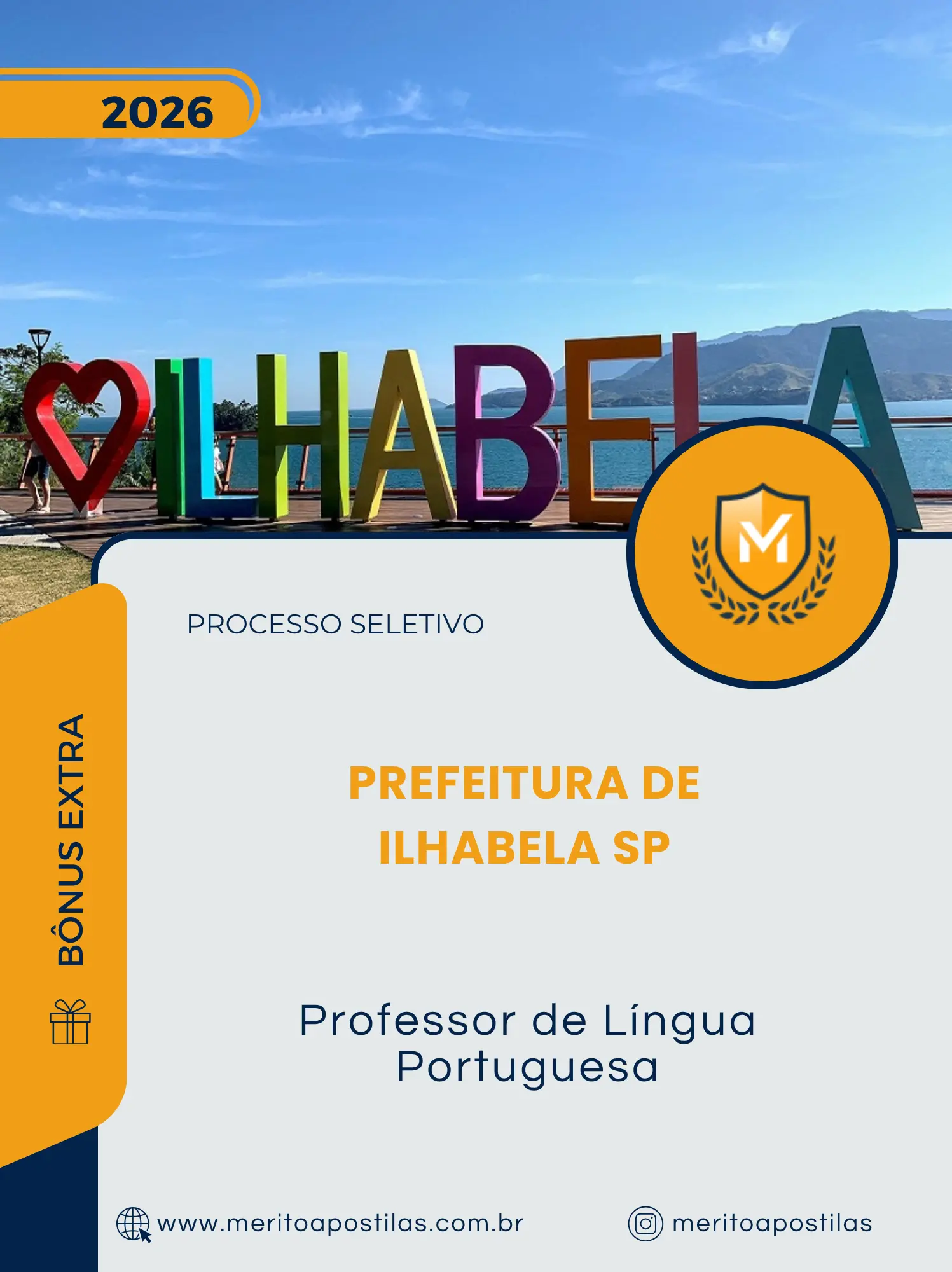 Apostila Professor de Língua Portuguesa Prefeitura de Ilhabela SP 2026