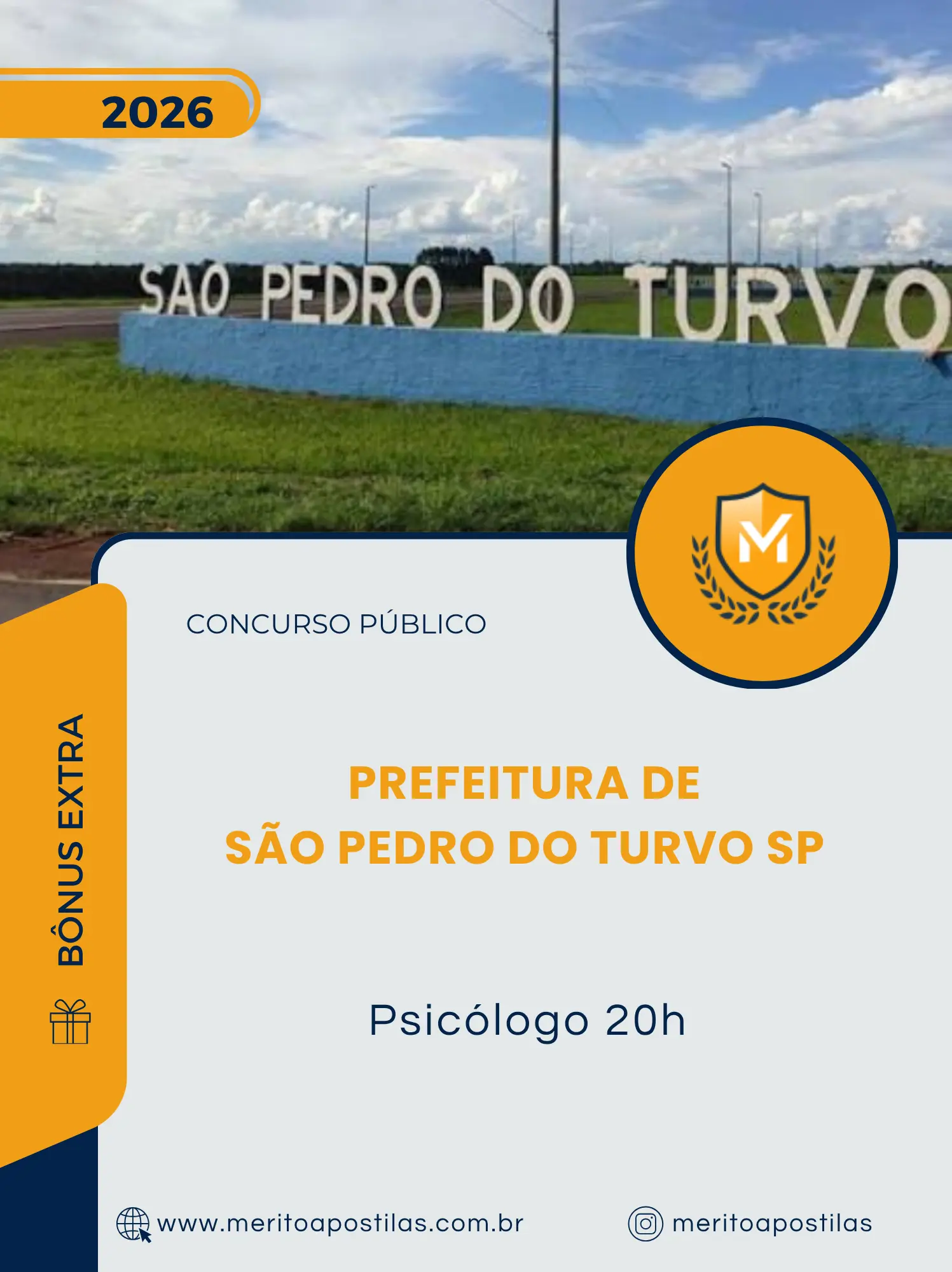 Apostila Psicólogo 20h Prefeitura de São Pedro do Turvo SP 2026
