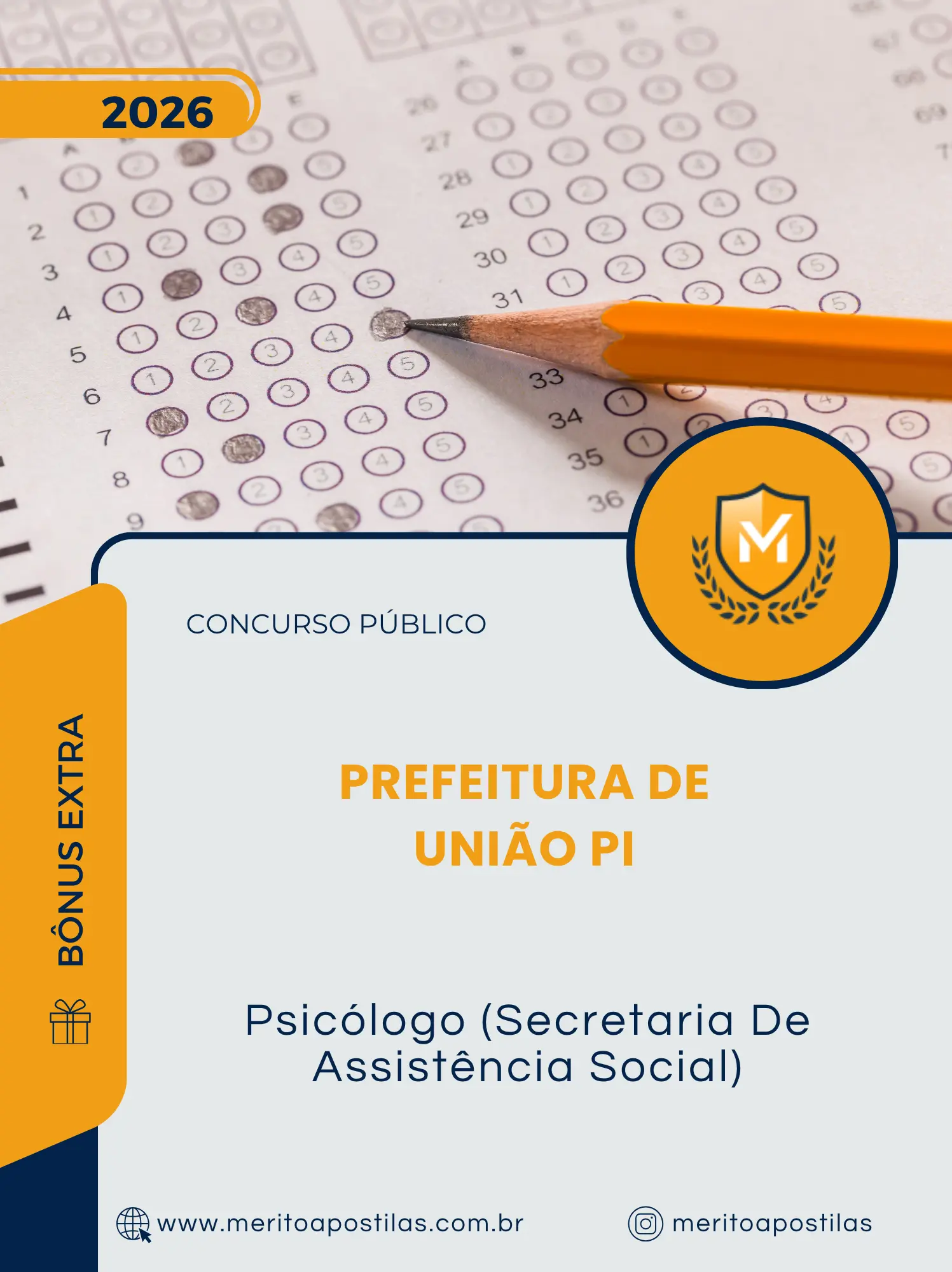 Apostila Psicólogo (Secretaria De Assistência Social) Prefeitura de União PI 2026