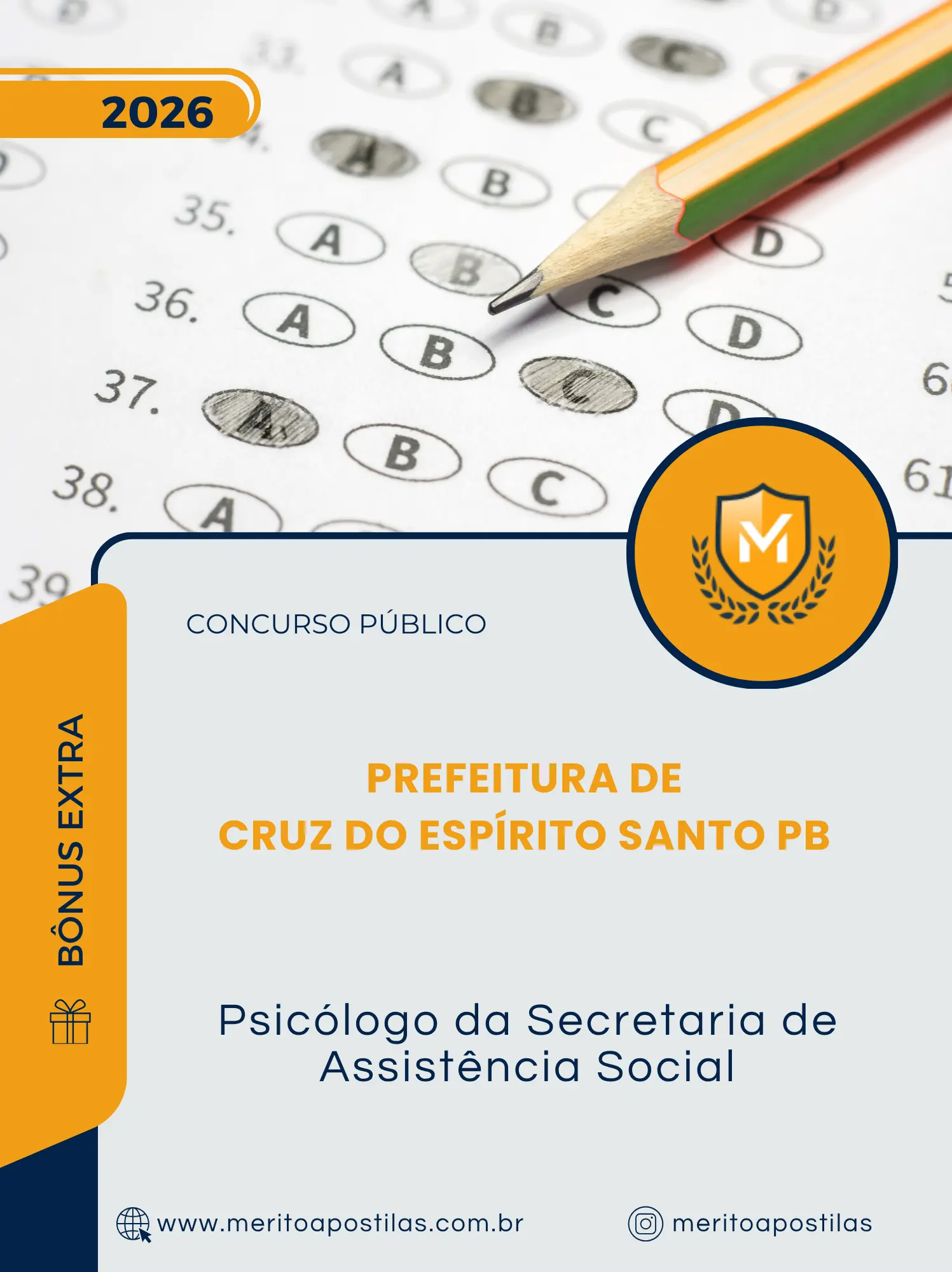 Apostila Psicólogo da Secretaria de Assistência Social Prefeitura de Cruz do Espírito Santo PB 2026