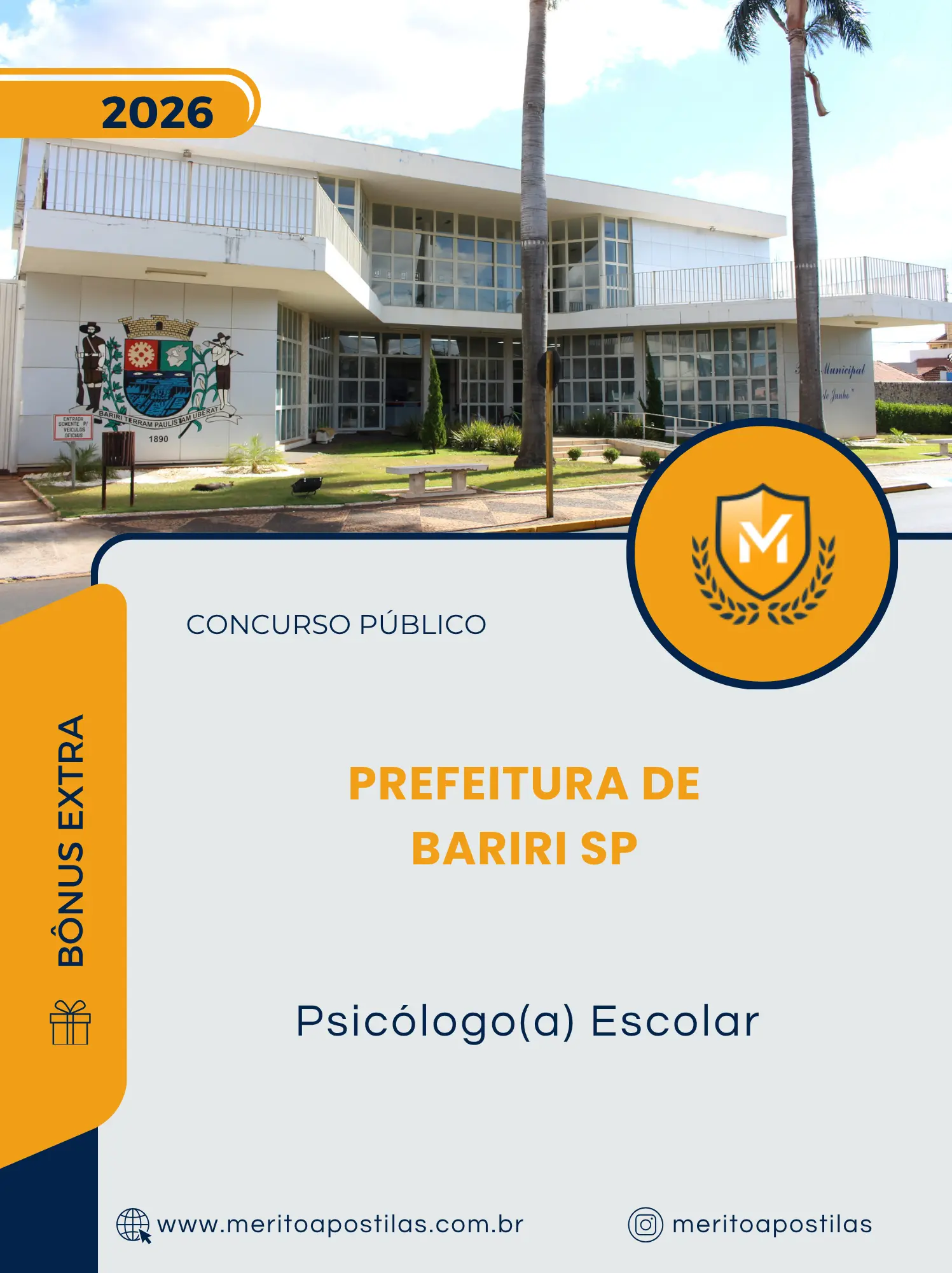 Apostila Psicólogo(a) Escolar Prefeitura de Bariri SP 2026