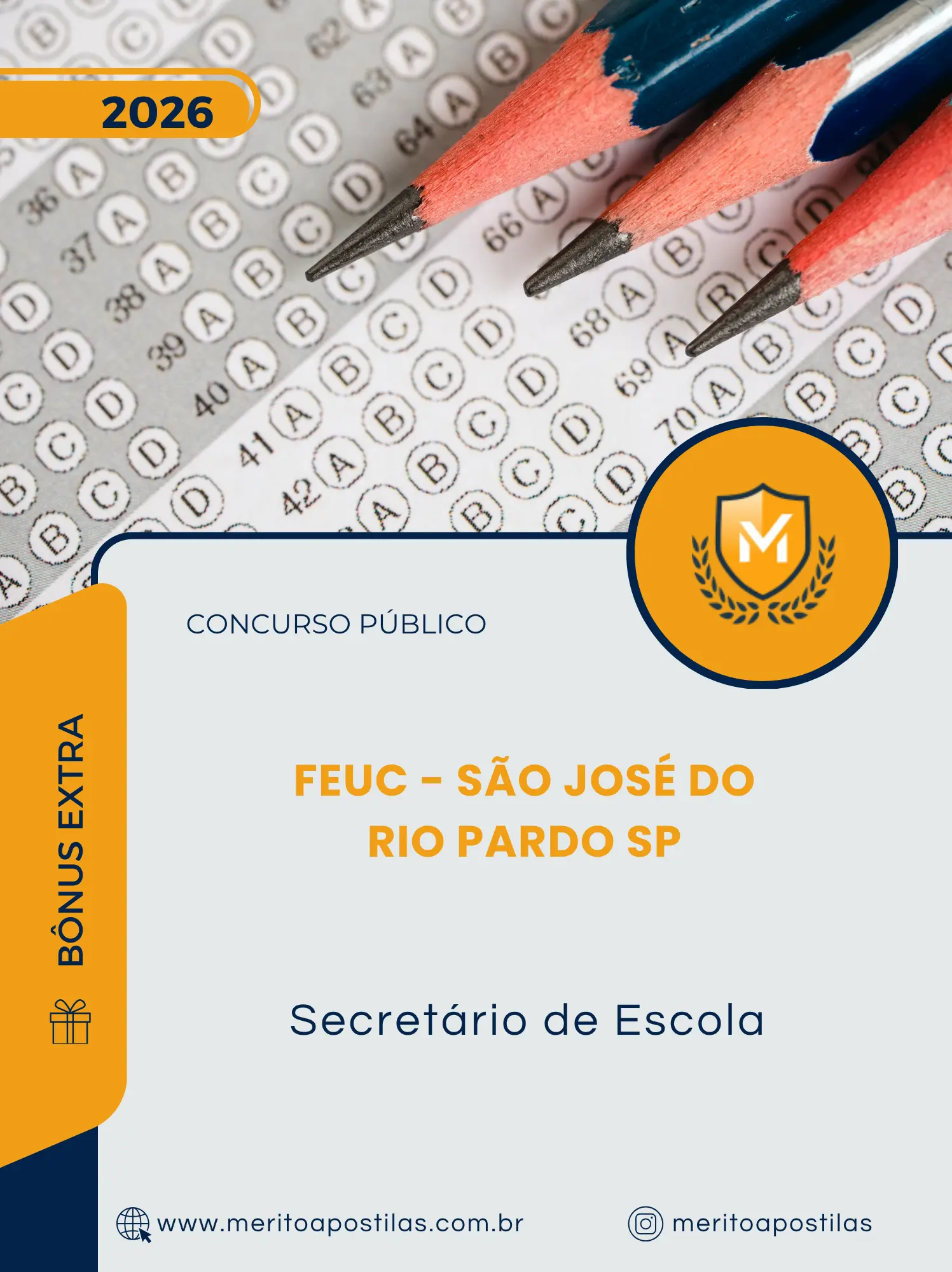 Apostila Secretário de Escola Concurso Público FEUC - São José do Rio Pardo SP 2026