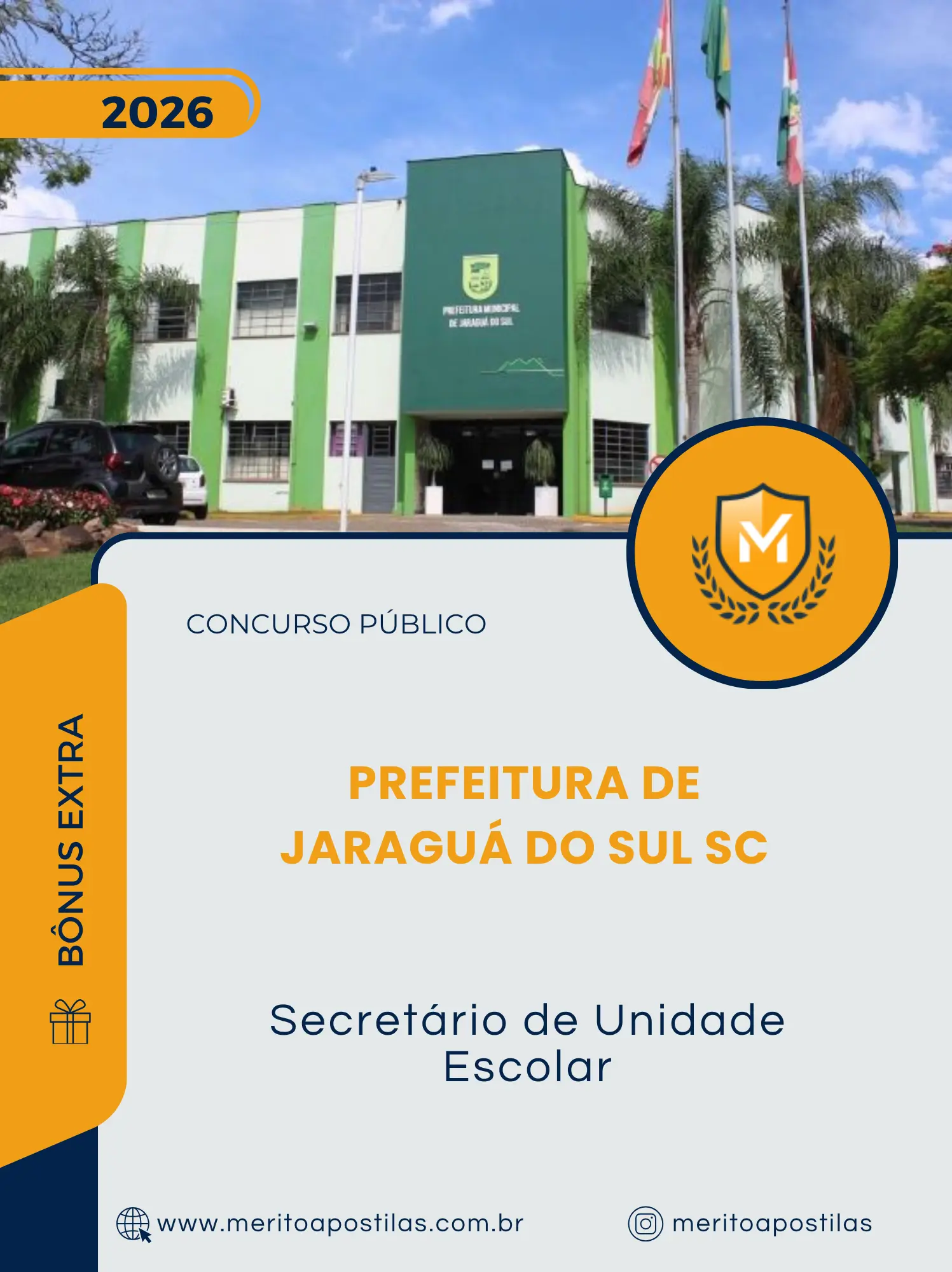 Apostila Secretário de Unidade Escolar Prefeitura de Jaraguá do Sul SC 2026