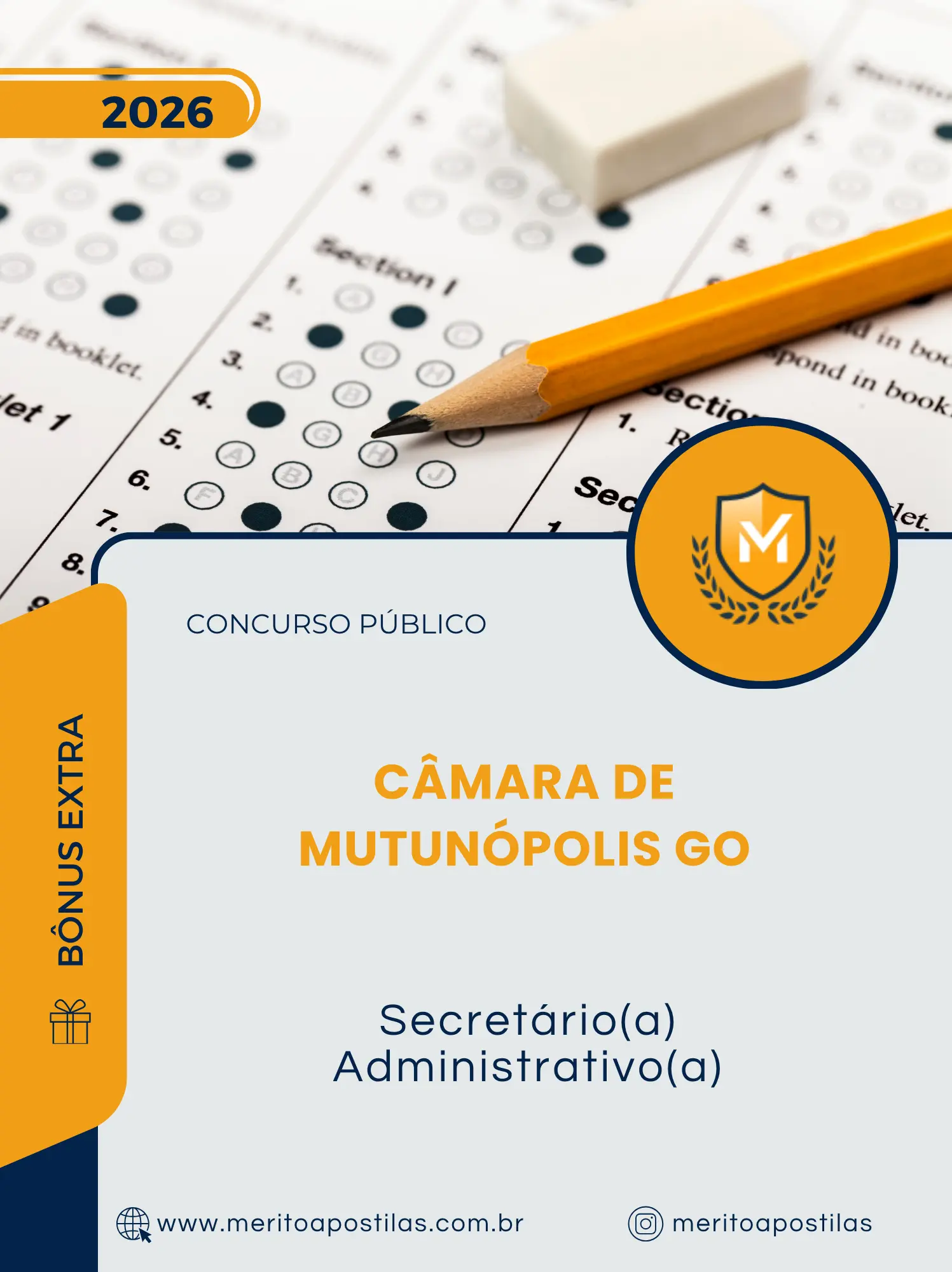 Apostila Secretário(a) Administrativo(a) Câmara de Mutunópolis GO 2026