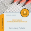 Apostila Servente de Pedreiro Prefeitura de Antônio Prado de Minas MG 2026