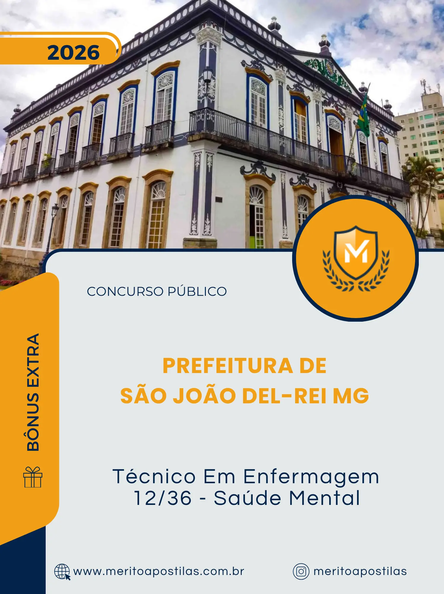 Apostila Técnico Em Enfermagem 12/36 Saúde Mental Prefeitura de São João del Rei MG 2026