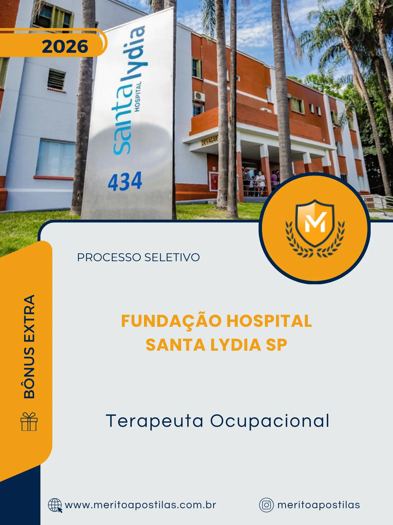 Apostila Terapeuta Ocupacional Processo Seletivo Fundação Hospital Santa Lydia SP 2026