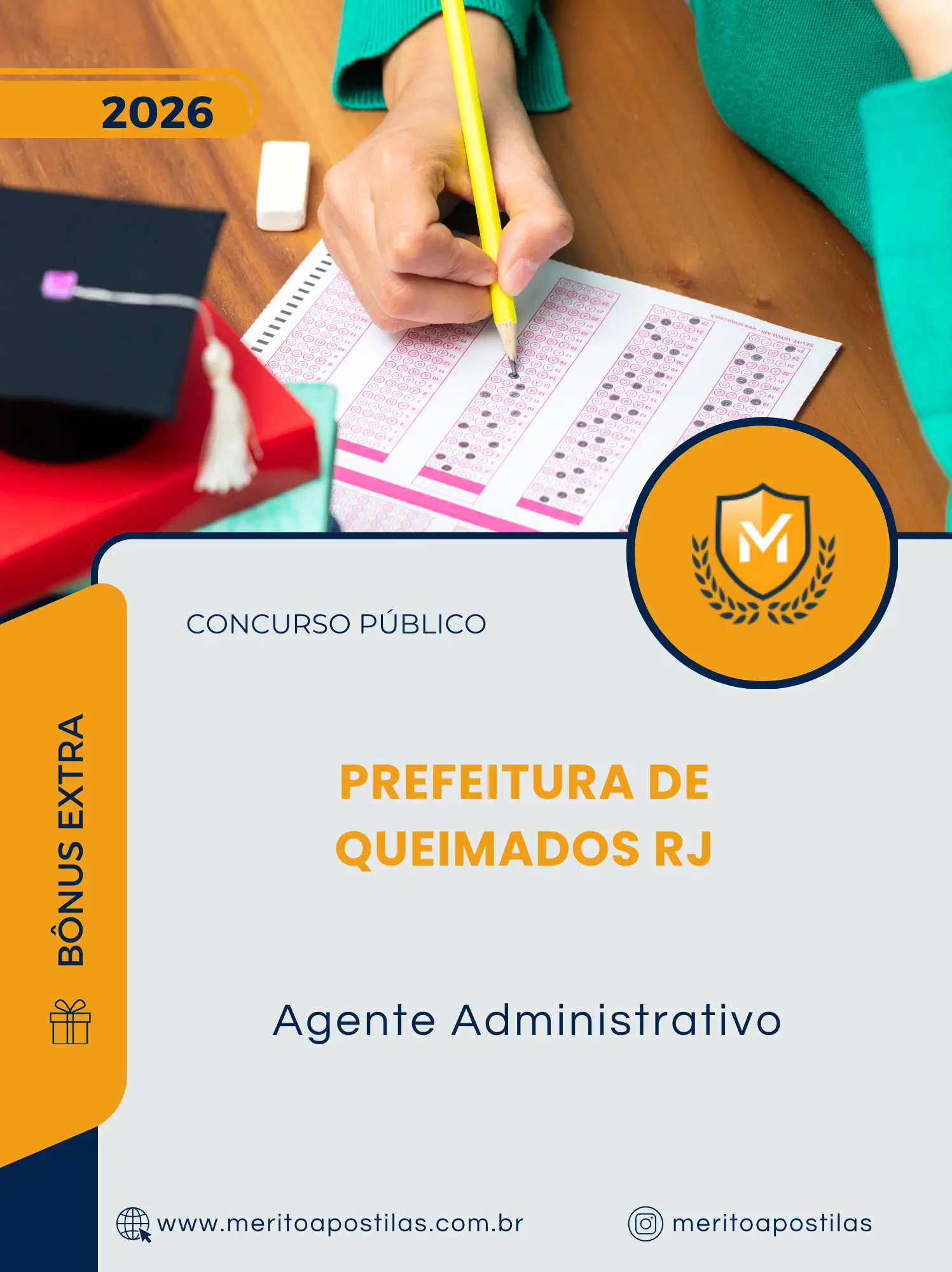 Apostila Agente Administrativo Prefeitura de Queimados RJ 2026