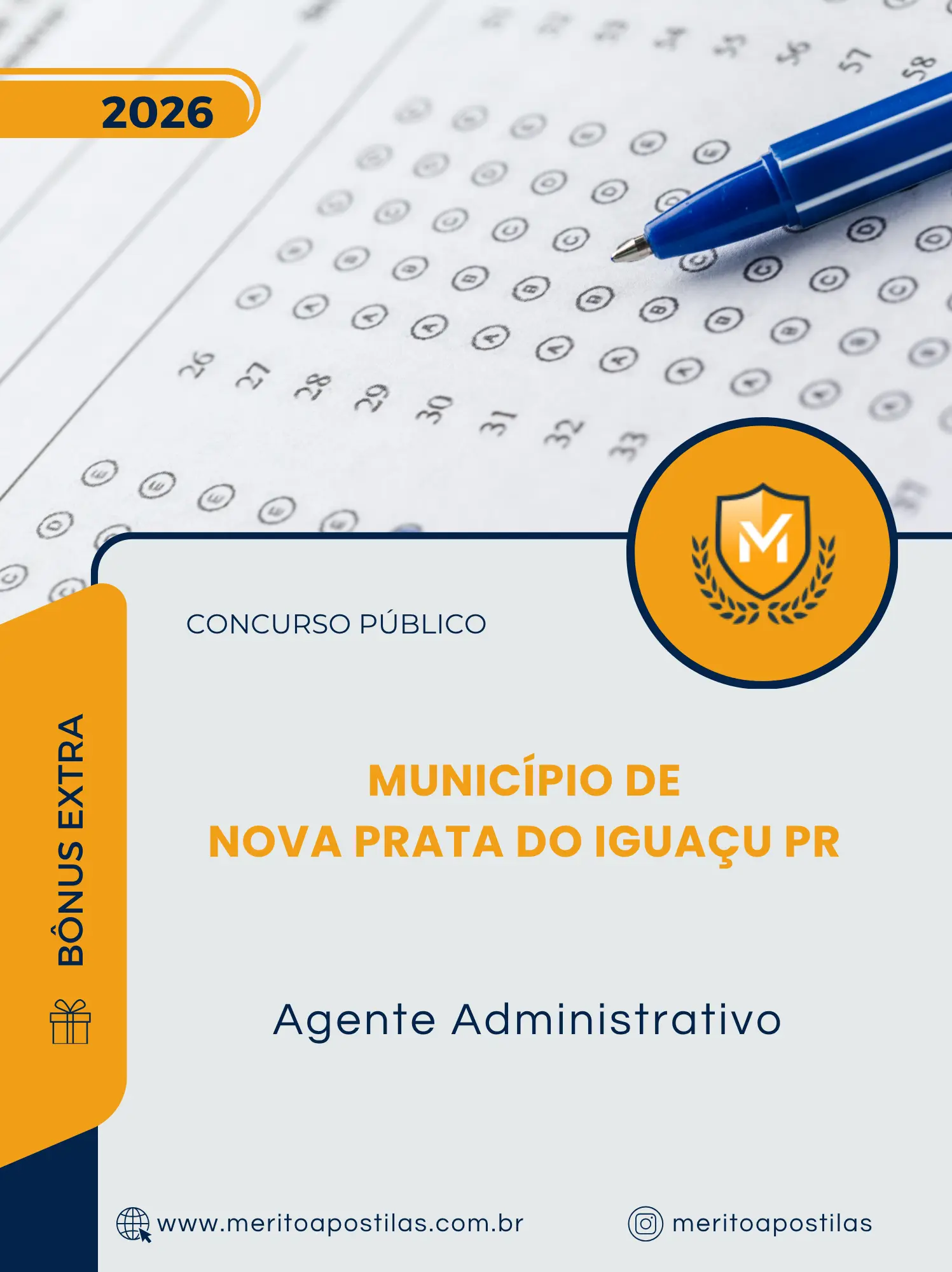 Apostila Agente Administrativo Município de Nova Prata do Iguaçu PR 2026