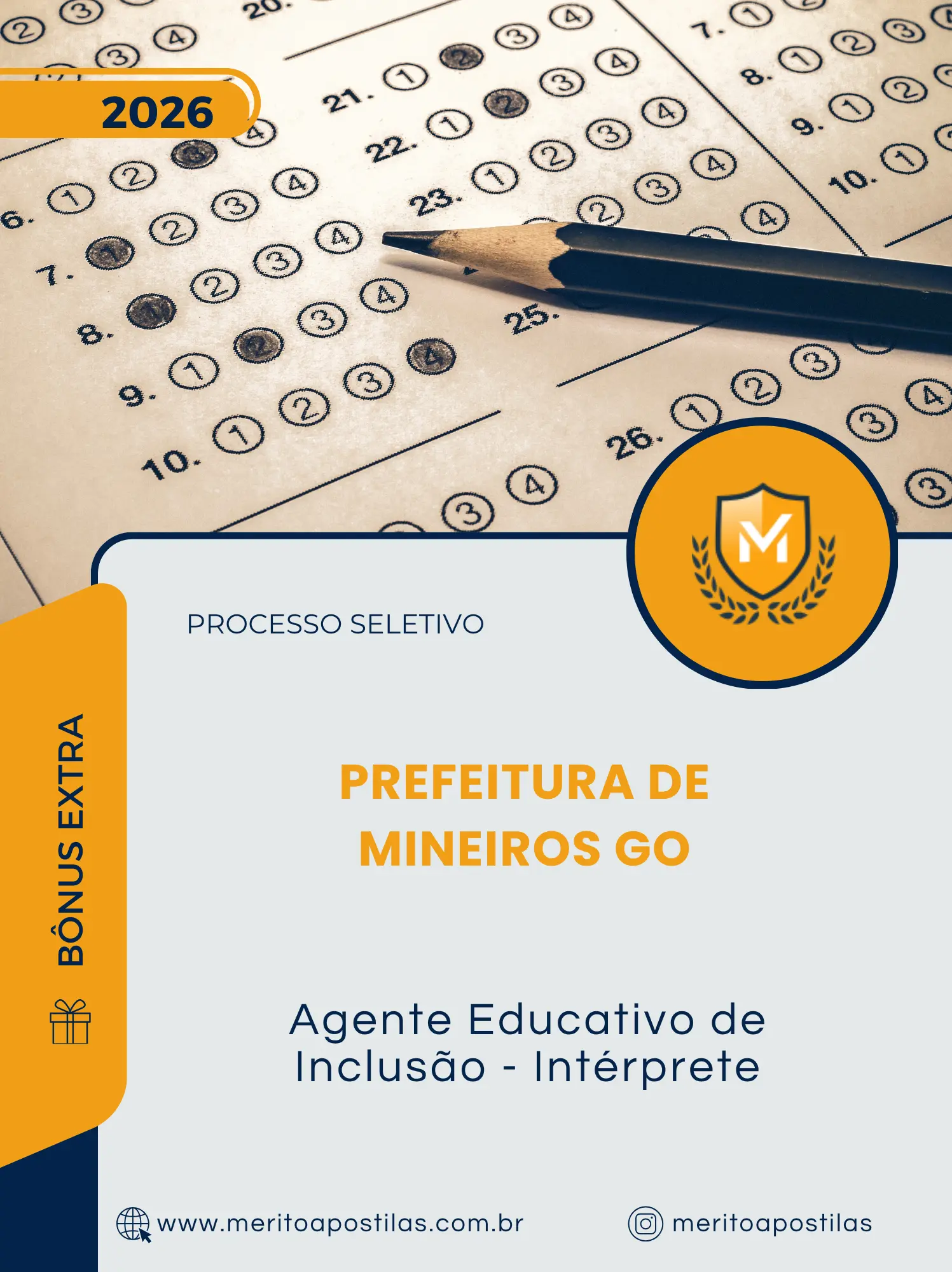Apostila Agente Educativo de Inclusão Intérprete Prefeitura de Mineiros GO 2026