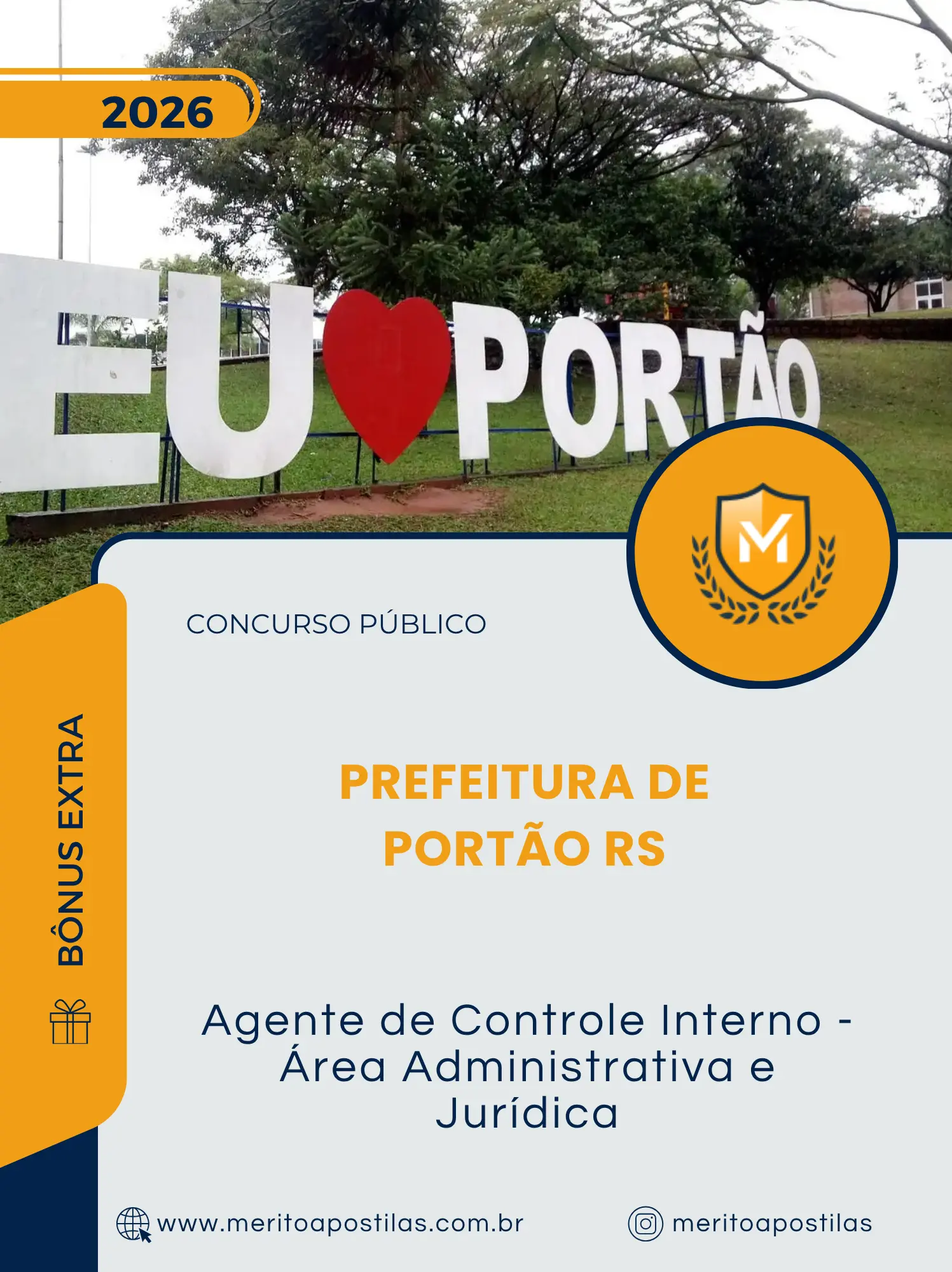 Apostila Agente de Controle Interno Área Administrativa e Jurídica Prefeitura de Portão RS 2026