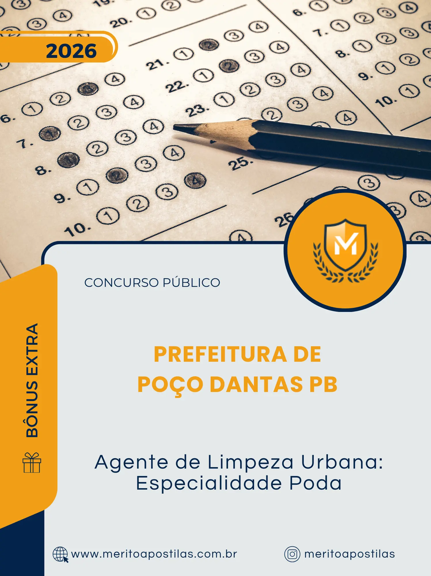 Apostila Agente de Limpeza Urbana Especialidade Poda Prefeitura de Poço Dantas PB 2026