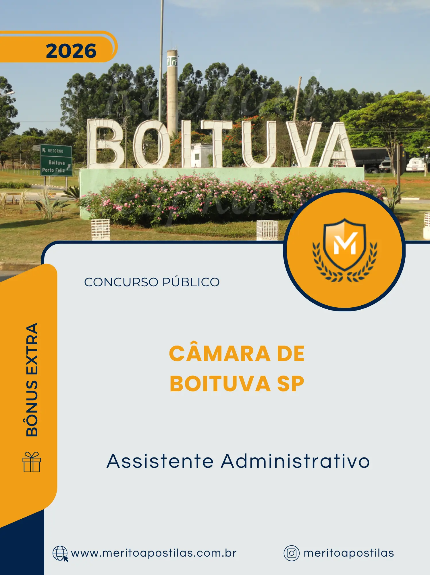 Apostila Assistente Administrativo Câmara de Boituva SP 2026