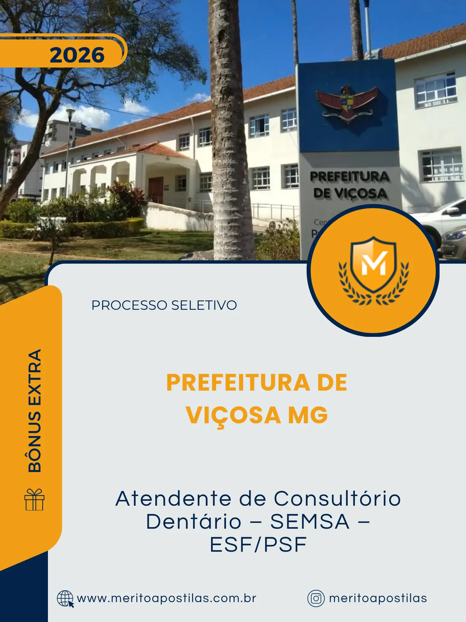 Apostila Atendente de Consultório Dentário – SEMSA – ESF/PSF Prefeitura de Viçosa MG 2026