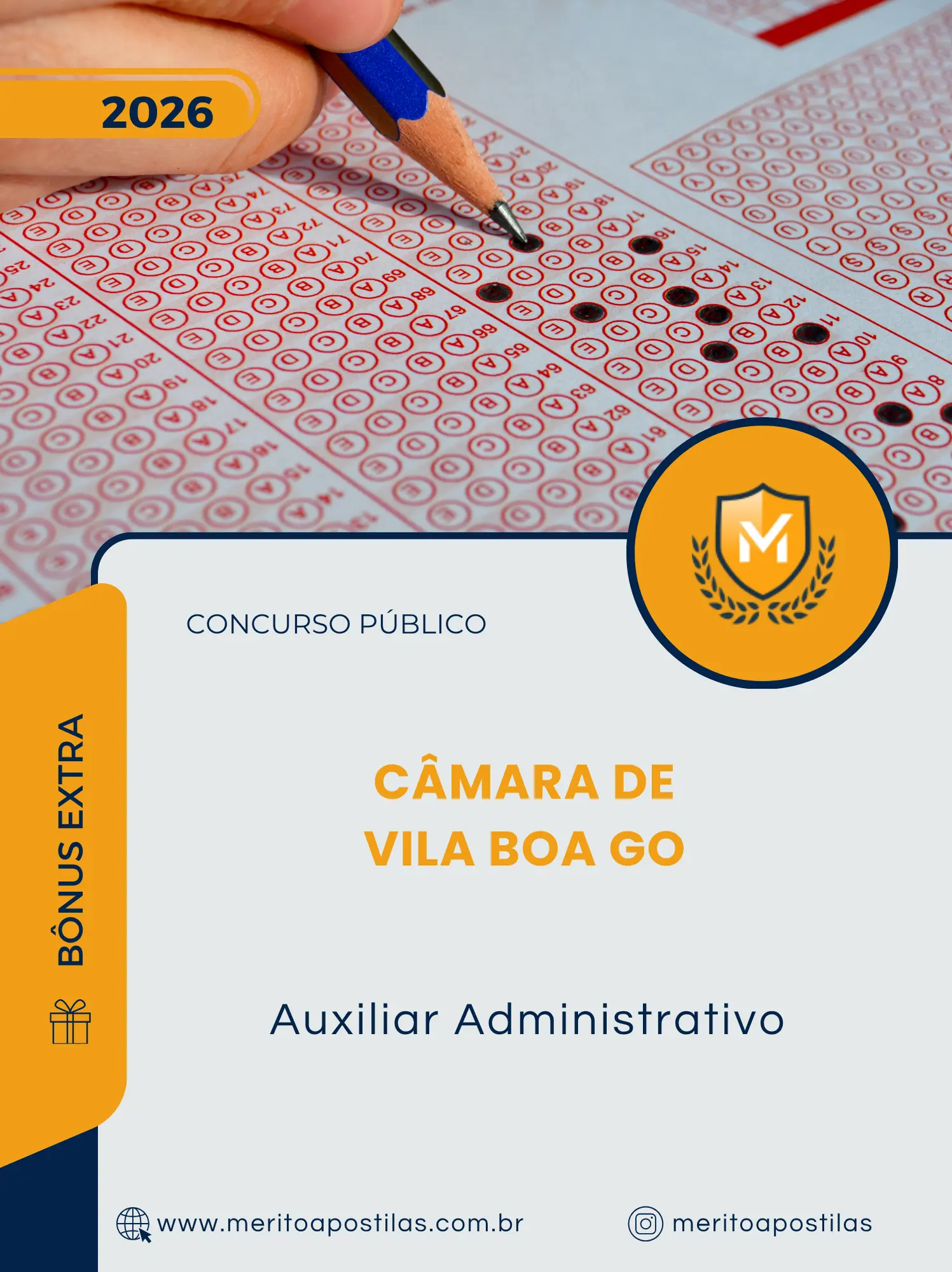 Apostila Auxiliar Administrativo Câmara de Vila Boa GO 2026