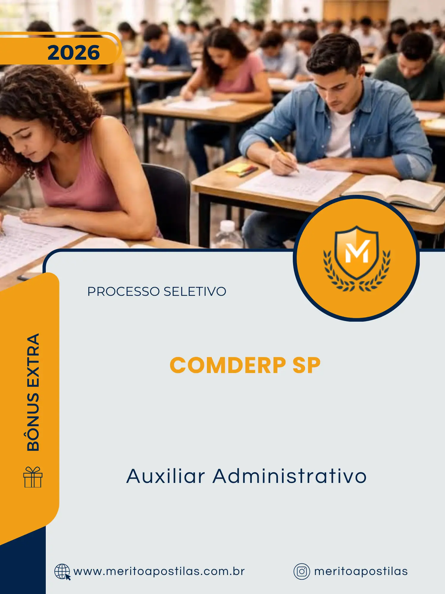 Apostila Auxiliar Administrativo Processo Seletivo COMDERP SP 2026