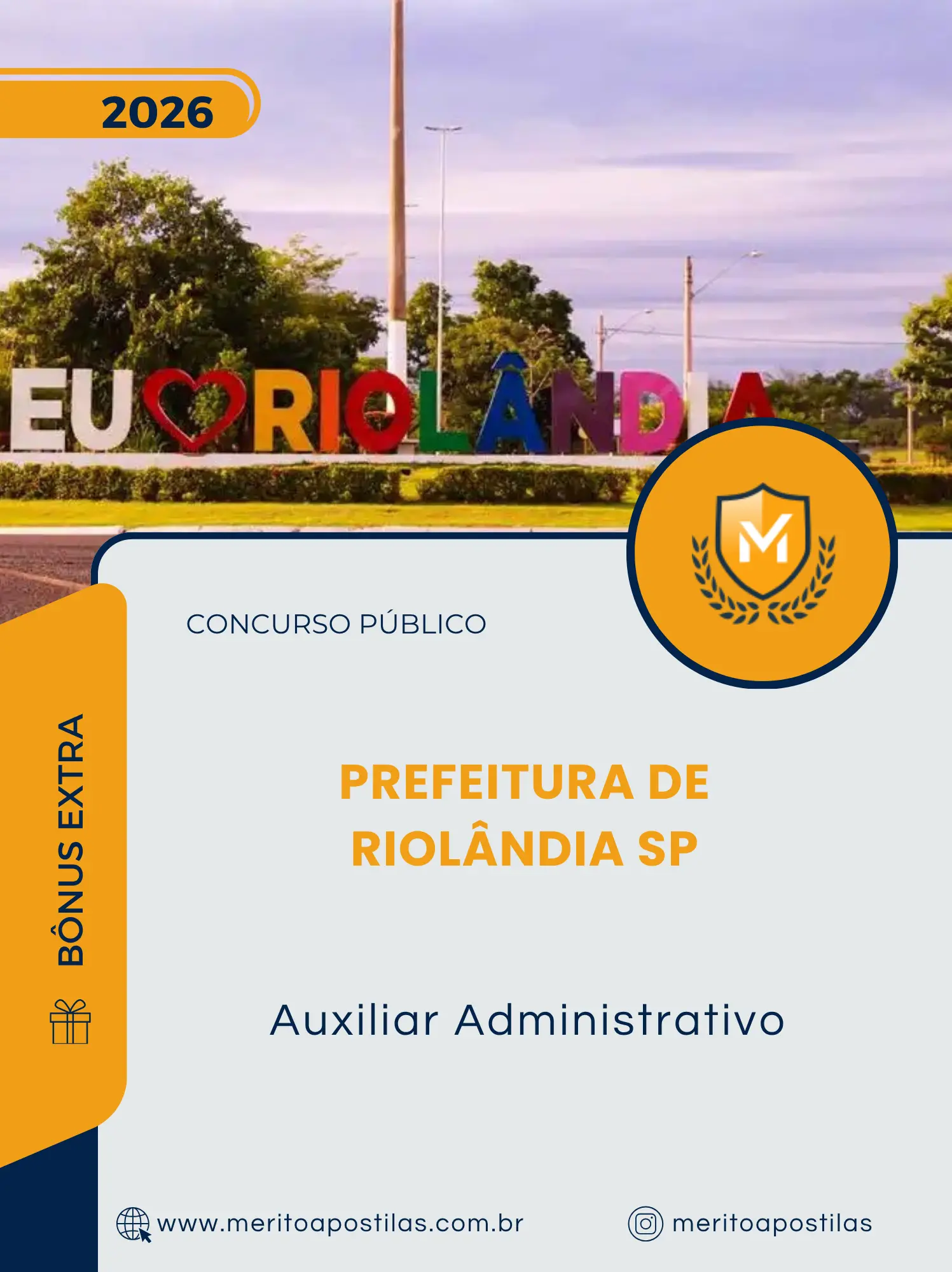 Apostila Auxiliar Administrativo Prefeitura de Riolândia SP 2026