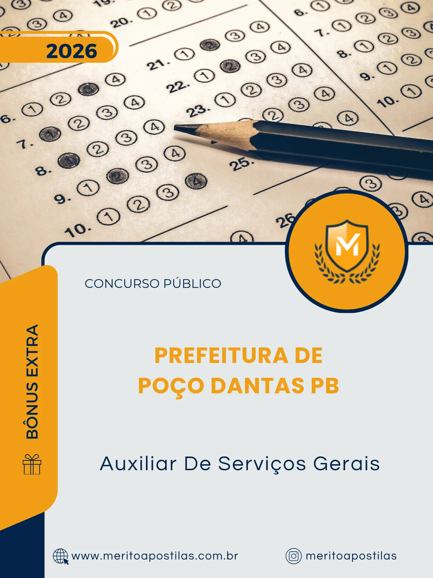 Apostila Auxiliar de Serviços Gerais Prefeitura de Poço Dantas PB 2026