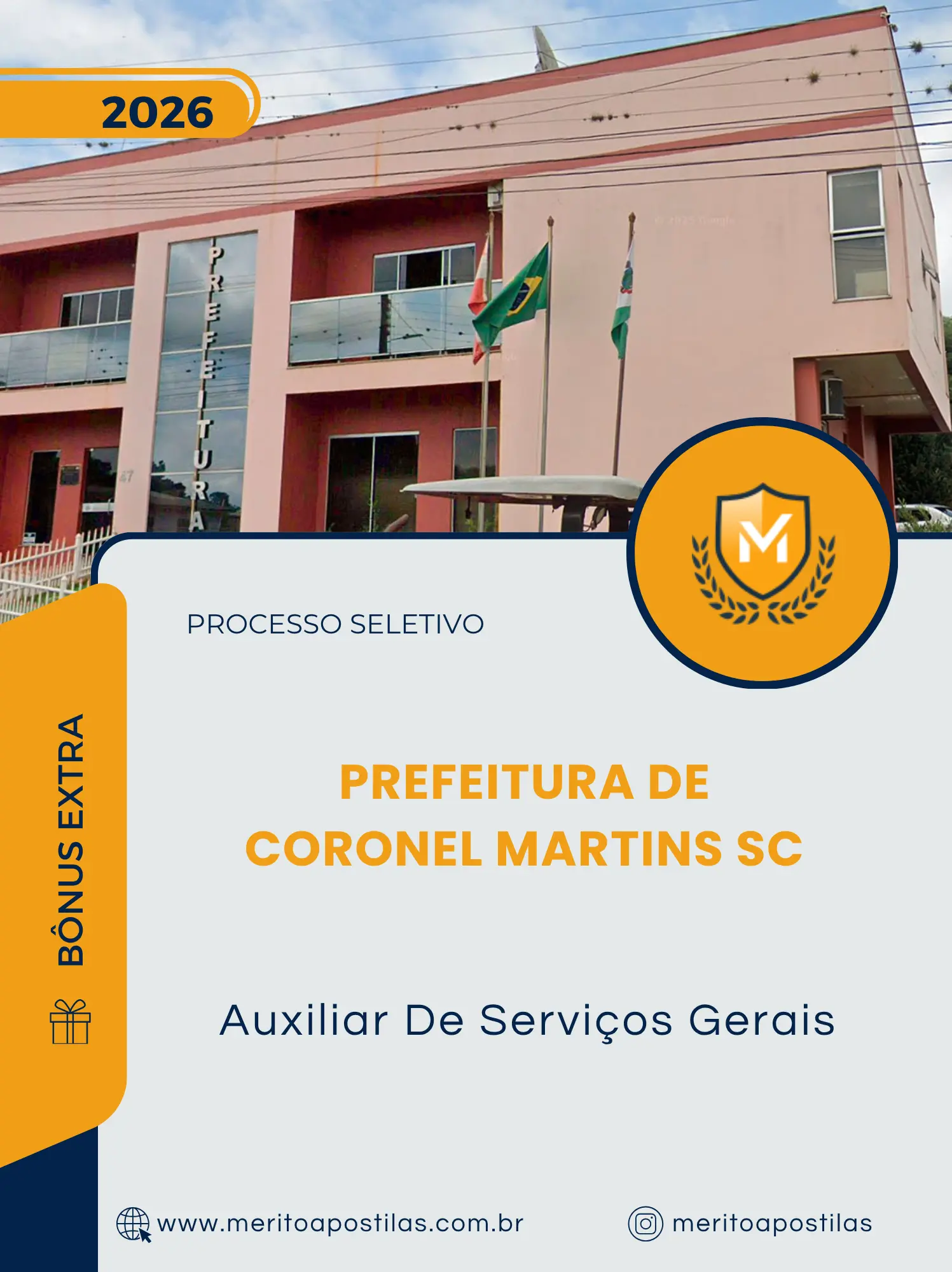 Apostila Auxiliar De Serviços Gerais Prefeitura de Coronel Martins SC 2026
