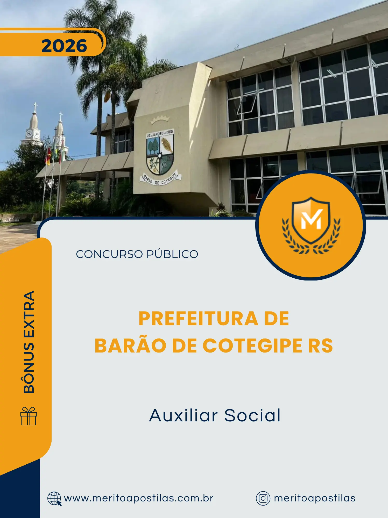 Apostila Auxiliar Social Prefeitura de Barão de Cotegipe RS 2026