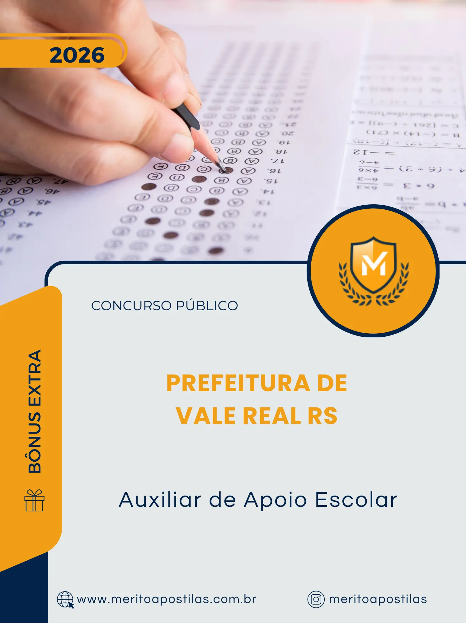 Apostila Auxiliar de Apoio Escolar Prefeitura de Vale Real RS 2026
