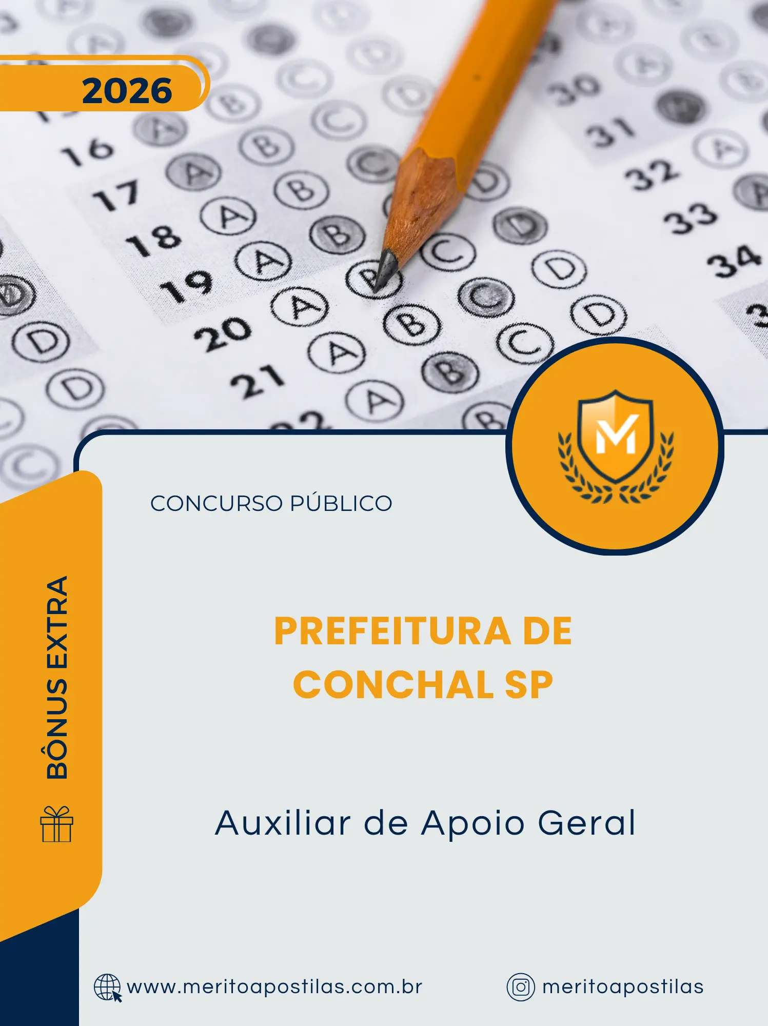 Apostila Auxiliar de Apoio Geral Prefeitura de Conchal SP 2026