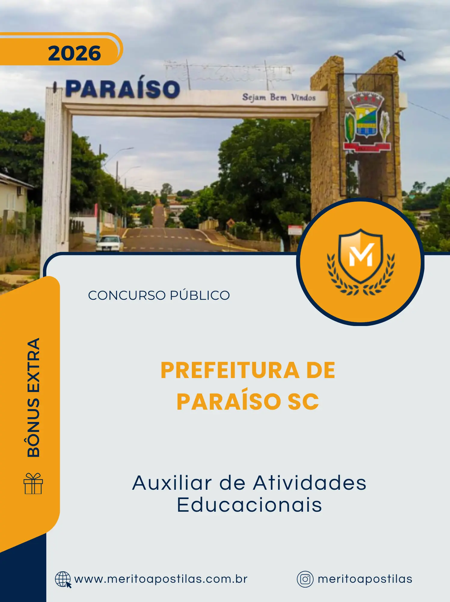Apostila Auxiliar de Atividades Educacionais Prefeitura de Paraíso SC 2026