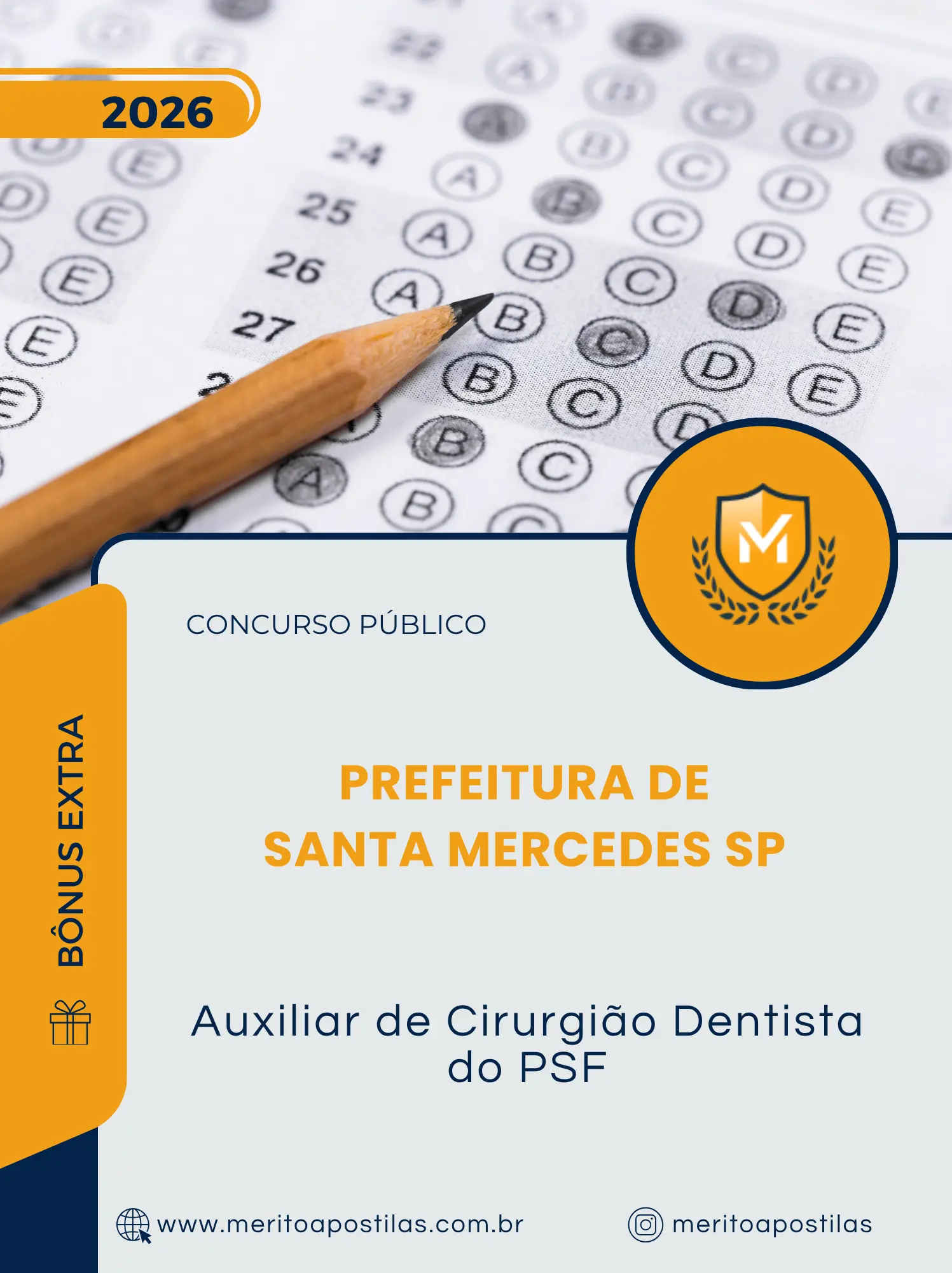 Apostila Auxiliar de Cirurgião Dentista do PSF Prefeitura de Santa Mercedes SP 2026