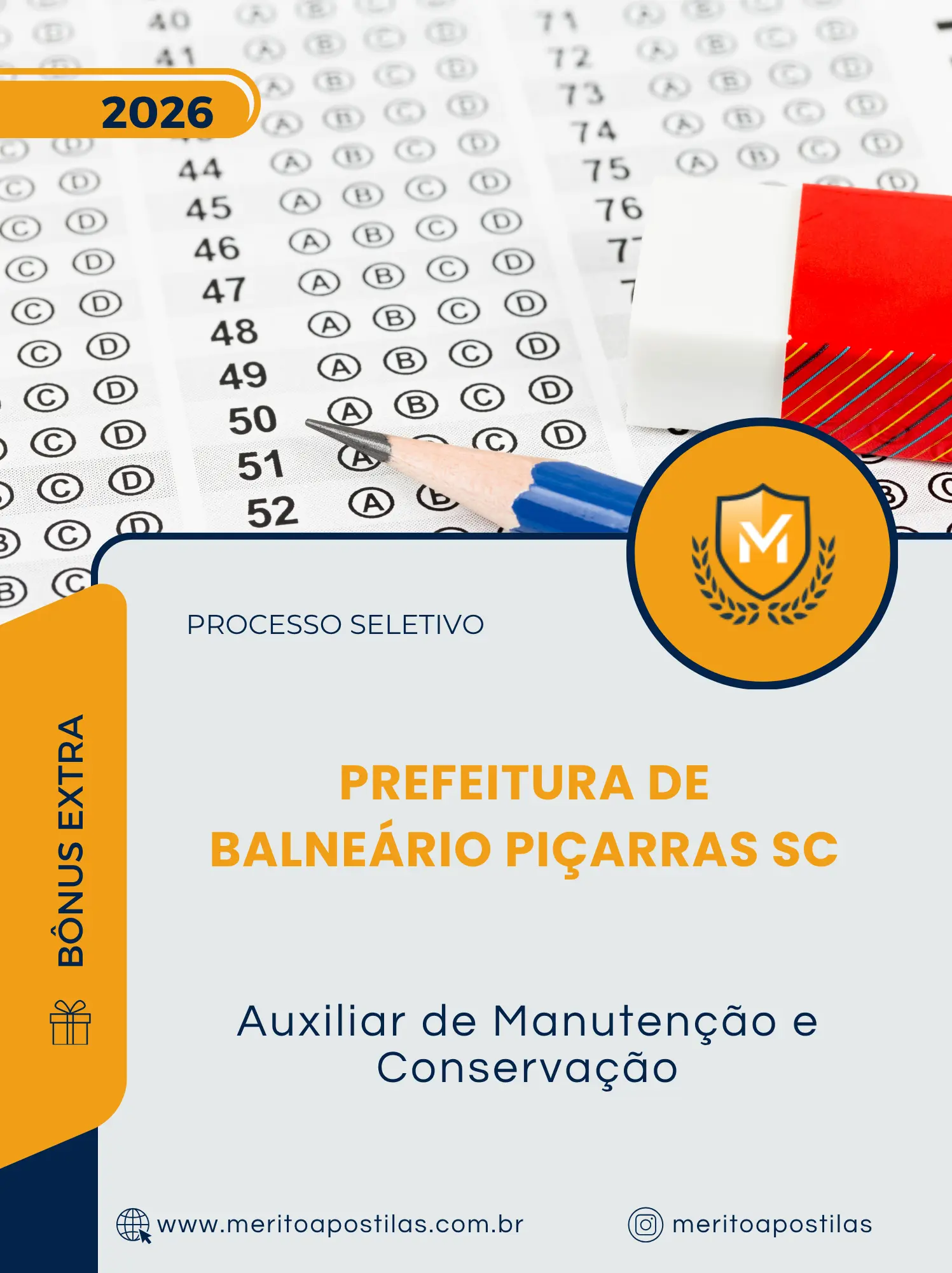 Apostila Auxiliar de Manutenção e Conservação Prefeitura de Balneário Piçarras SC 2026