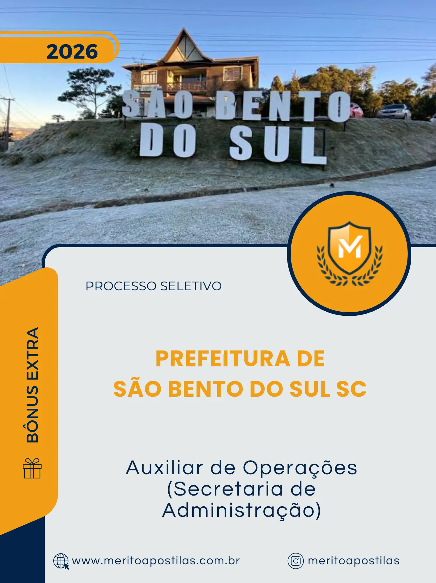 Apostila Auxiliar de Operações Secretaria de Administração Prefeitura de São Bento do Sul SC 2026
