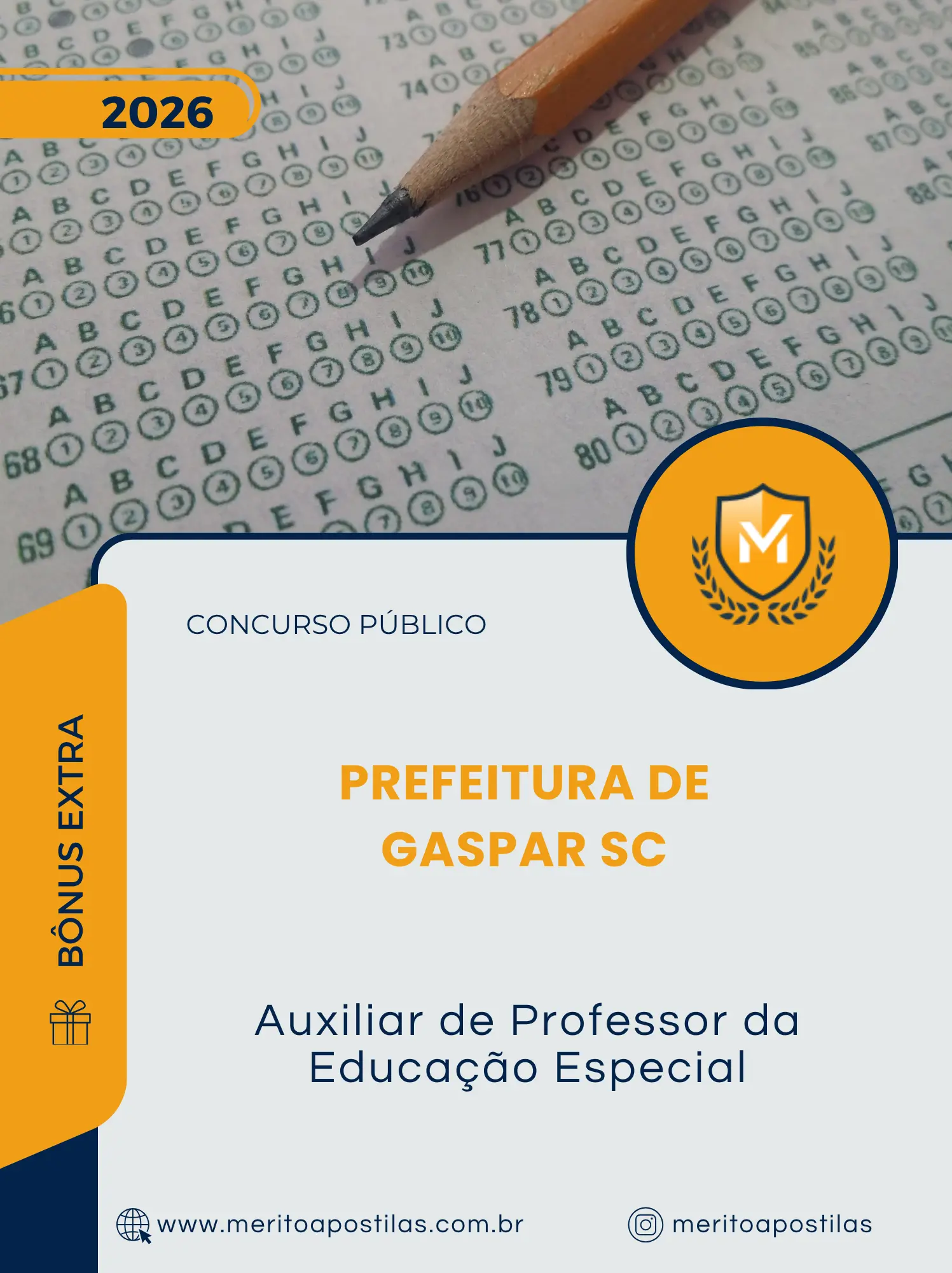 Apostila Auxiliar de Professor da Educação Especial Prefeitura de Gaspar SC 2026