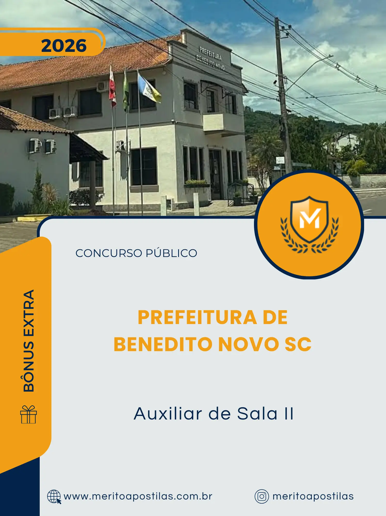 Apostila Auxiliar de Sala II Prefeitura de Benedito Novo SC 2026