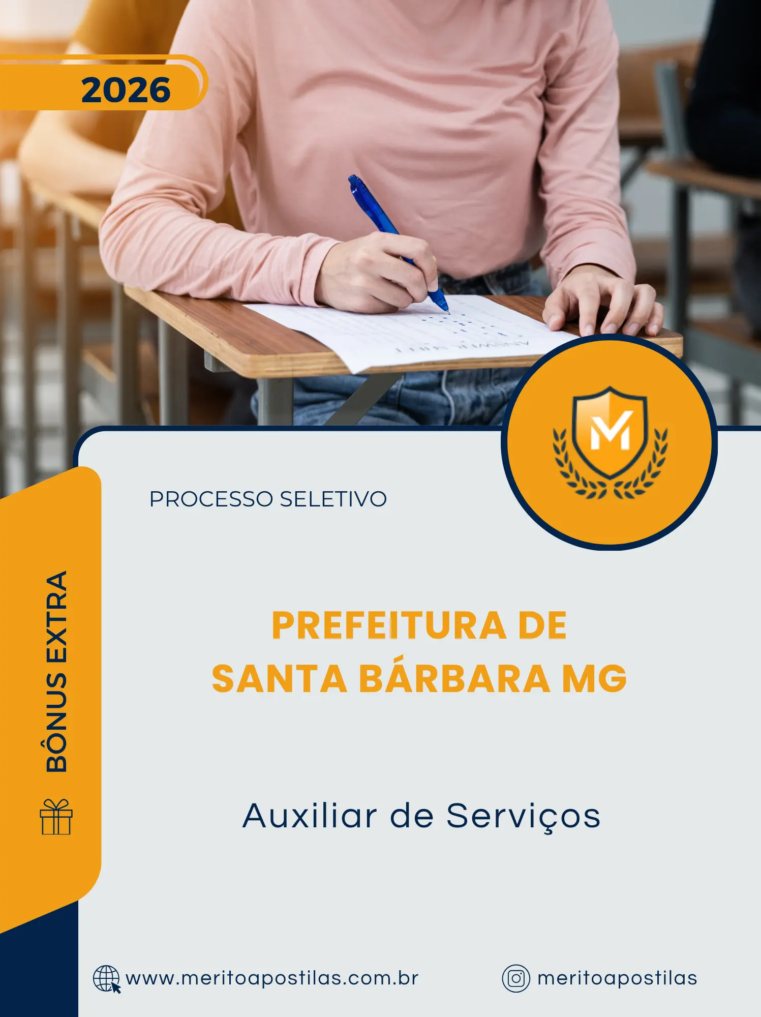 Apostila Auxiliar de Serviços Prefeitura de Santa Bárbara MG 2026