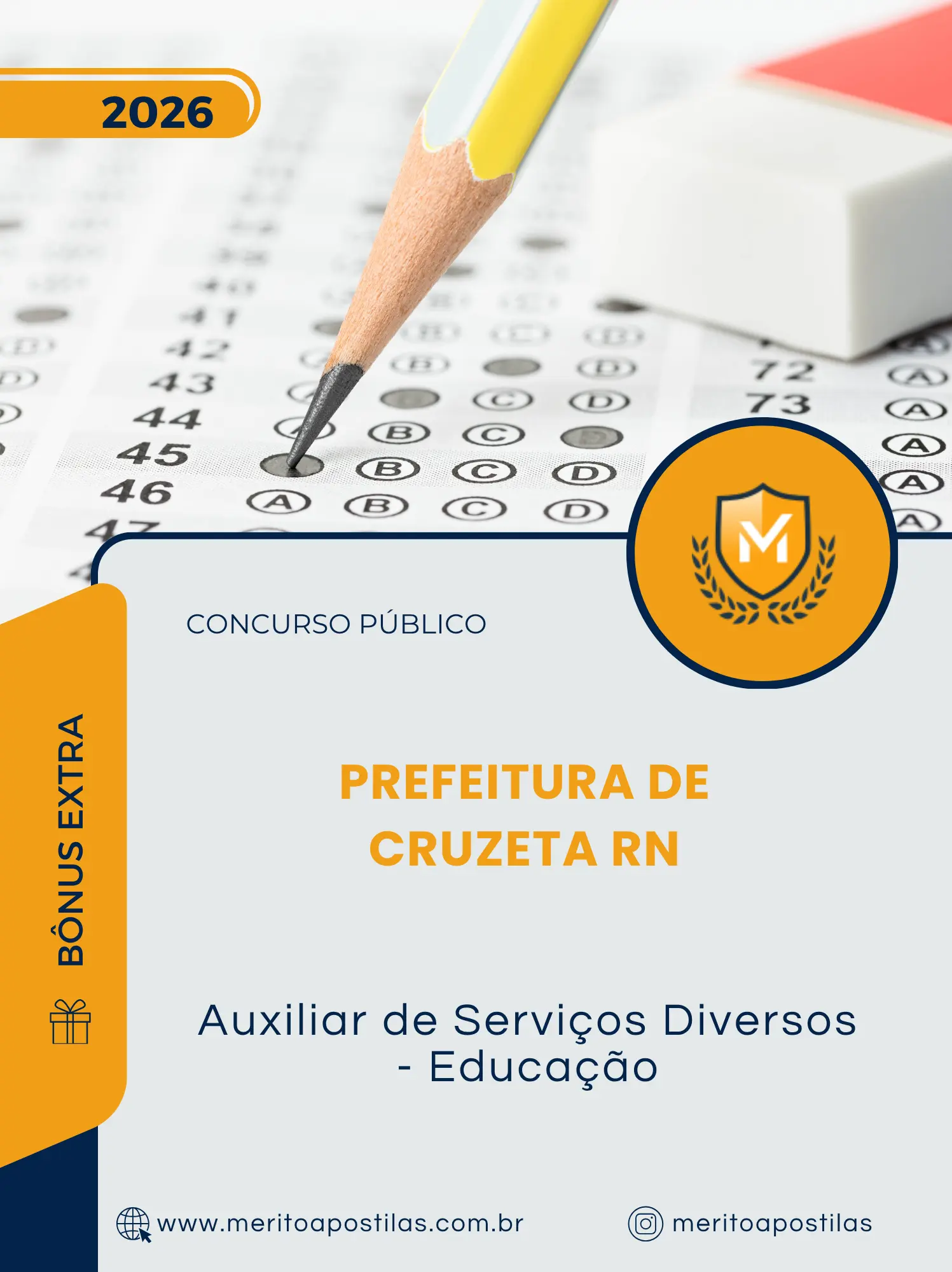 Apostila Auxiliar de Serviços Diversos Educação Prefeitura de Cruzeta RN 2026